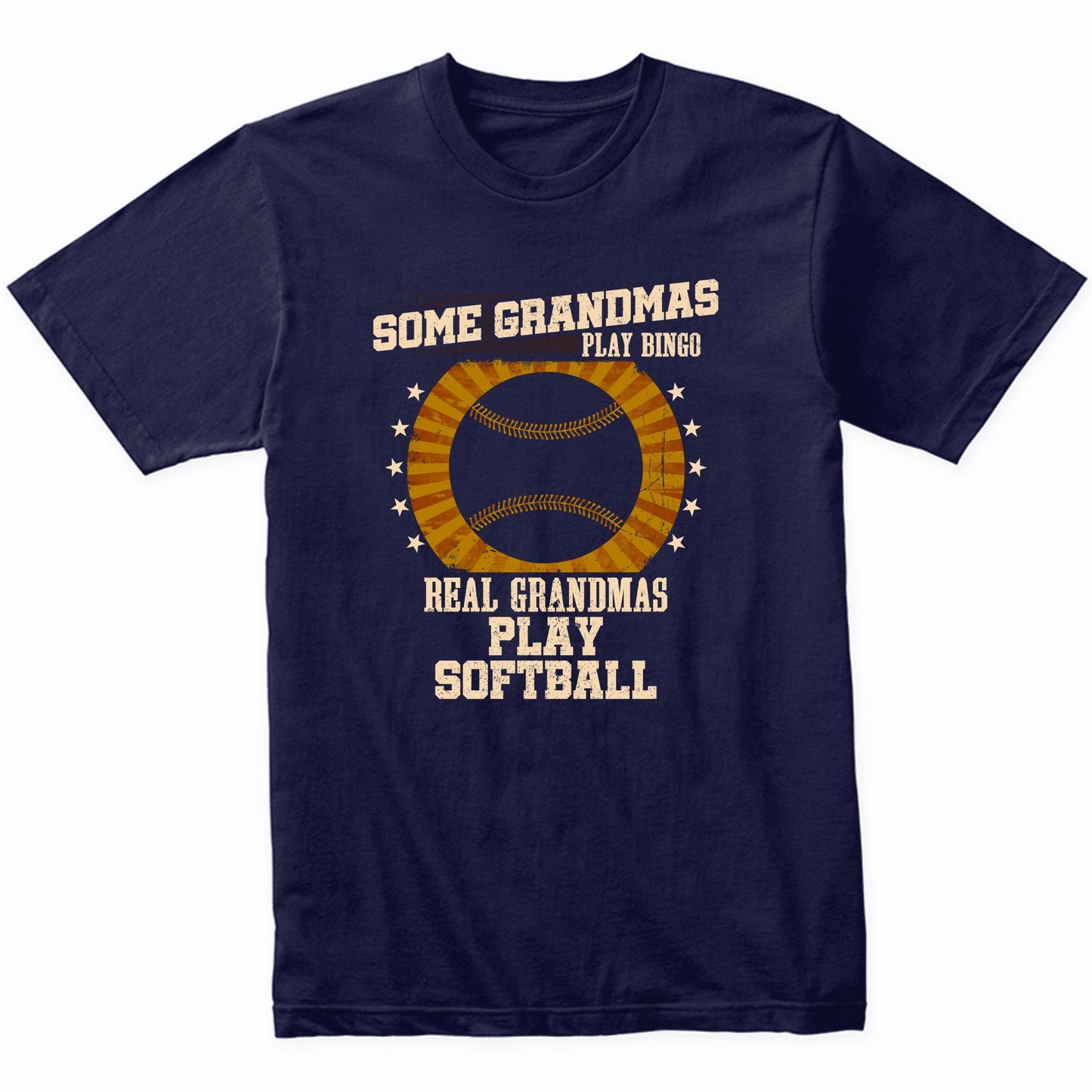Softball Grandma Shirt - Real Grandmas Play Softball T-Shirt