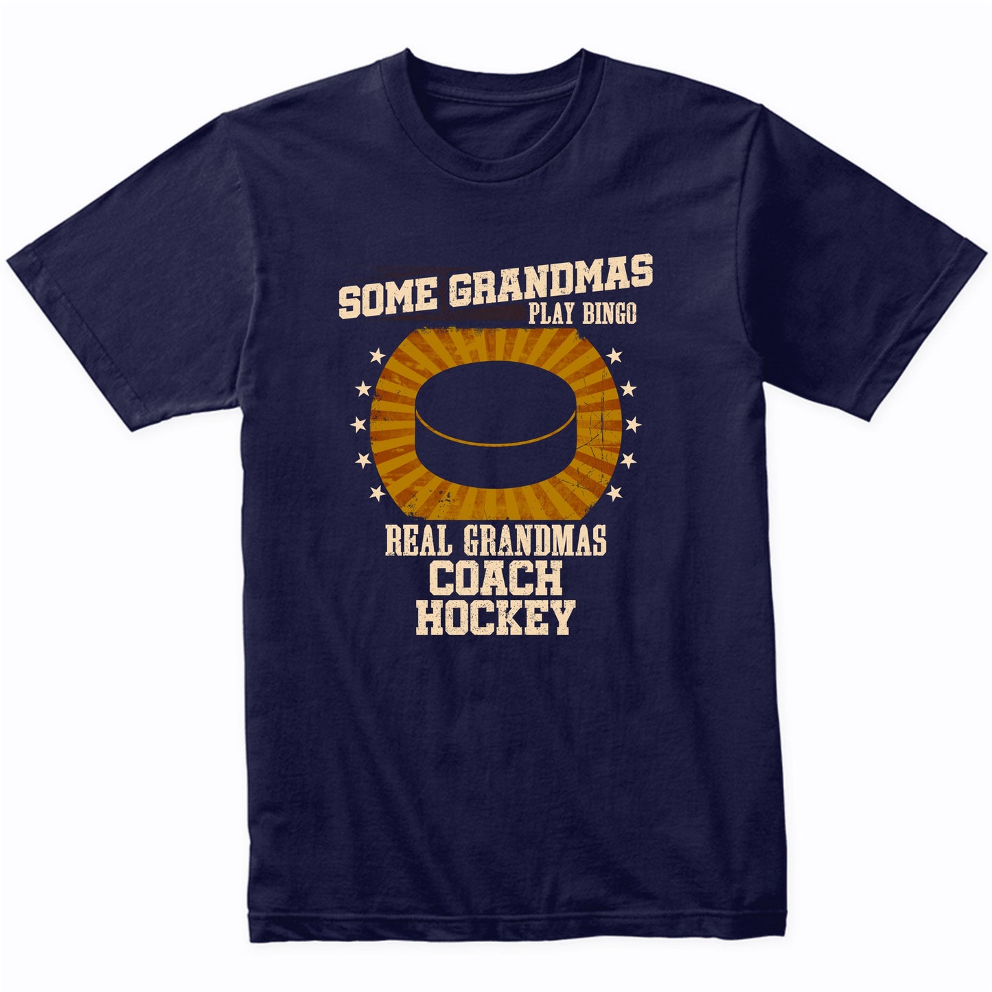 Hockey Grandma Shirt - Real Grandmas Coach Hockey T-Shirt