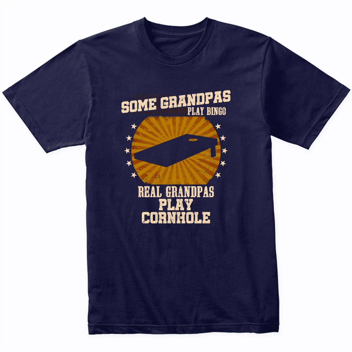 Cornhole Grandpa Shirt - Real Grandpas Play Cornhole T-Shirt