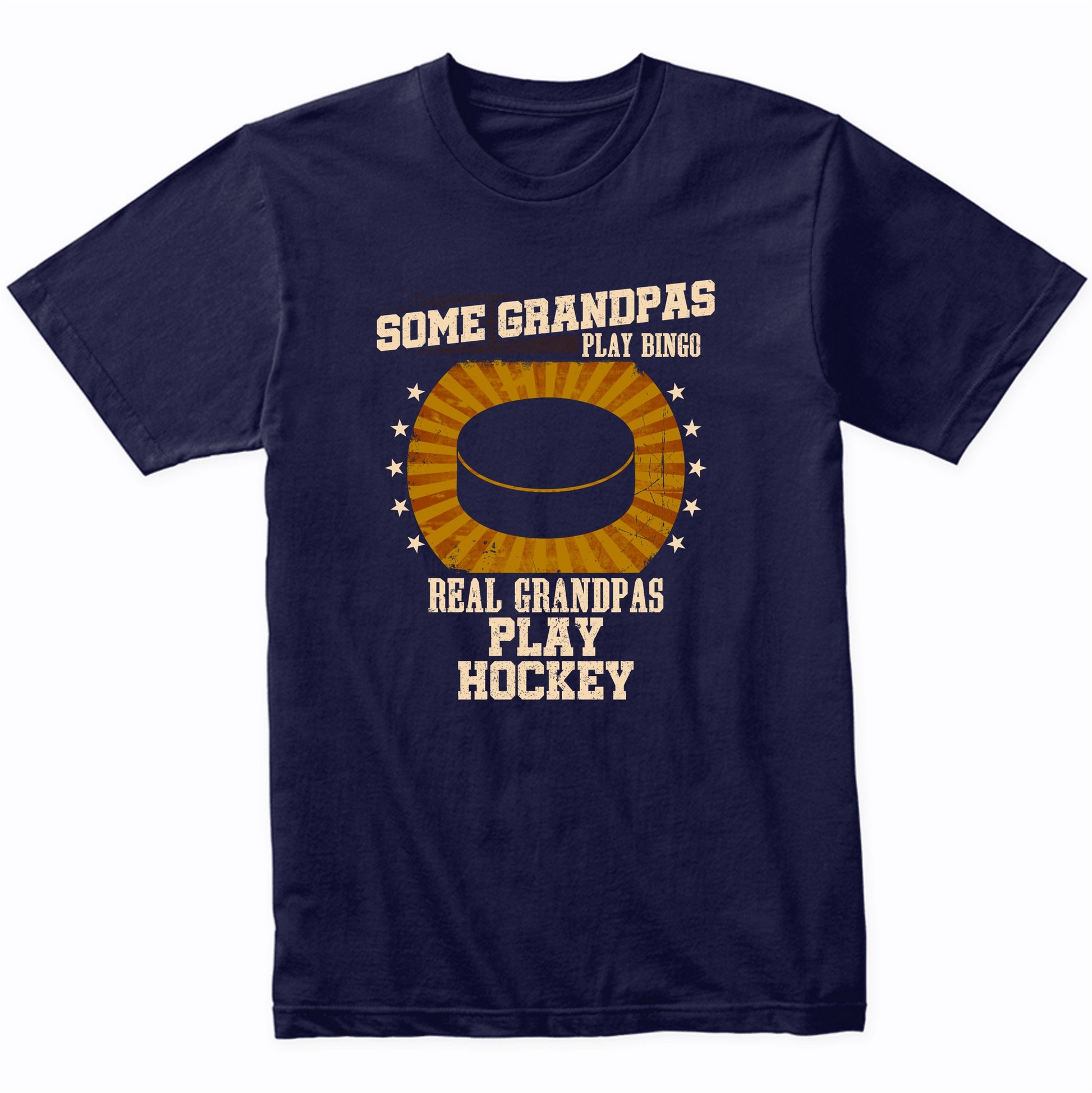 Hockey Grandpa Shirt - Real Grandpas Play Hockey T-Shirt