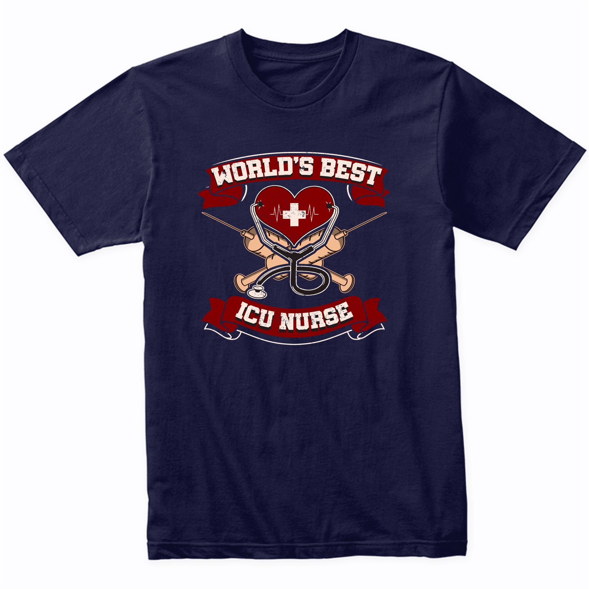 World's Best ICU Nurse Nursing Graphic T-Shirt
