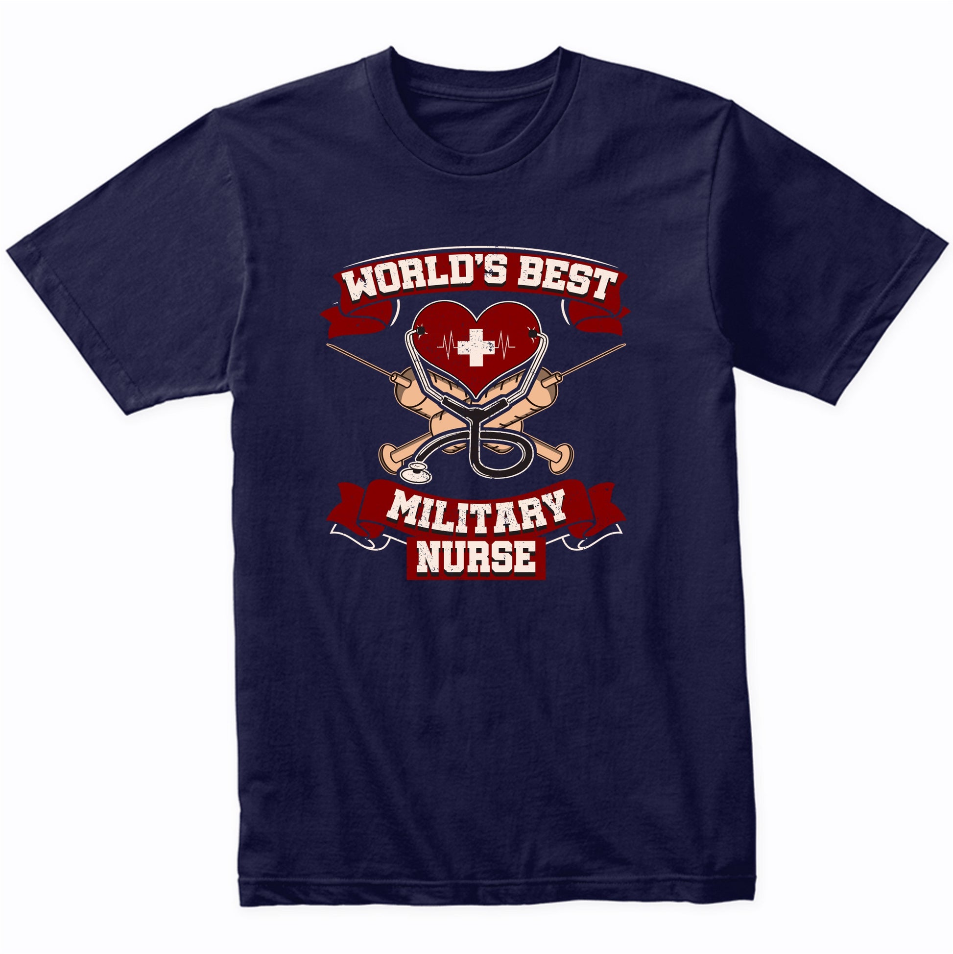World's Best Military Nurse Nursing Graphic T-Shirt