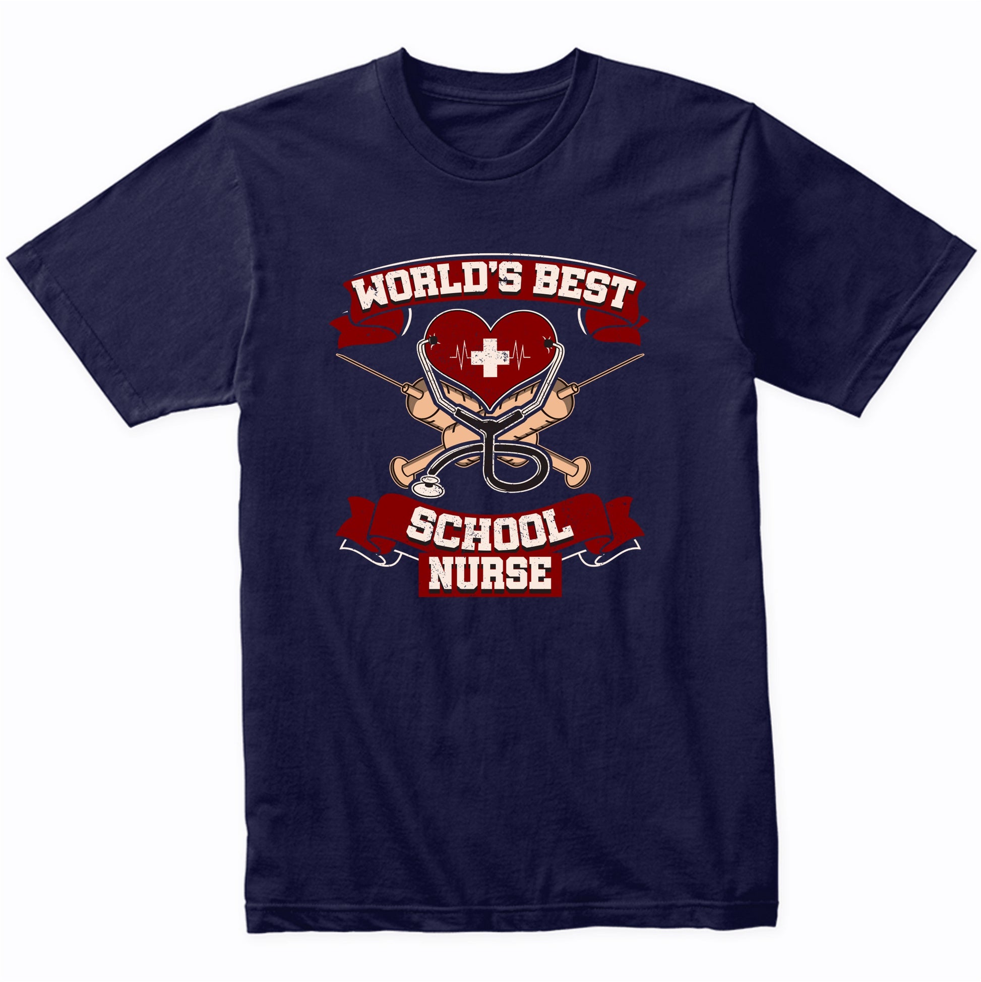 World's Best School Nurse Nursing Graphic T-Shirt