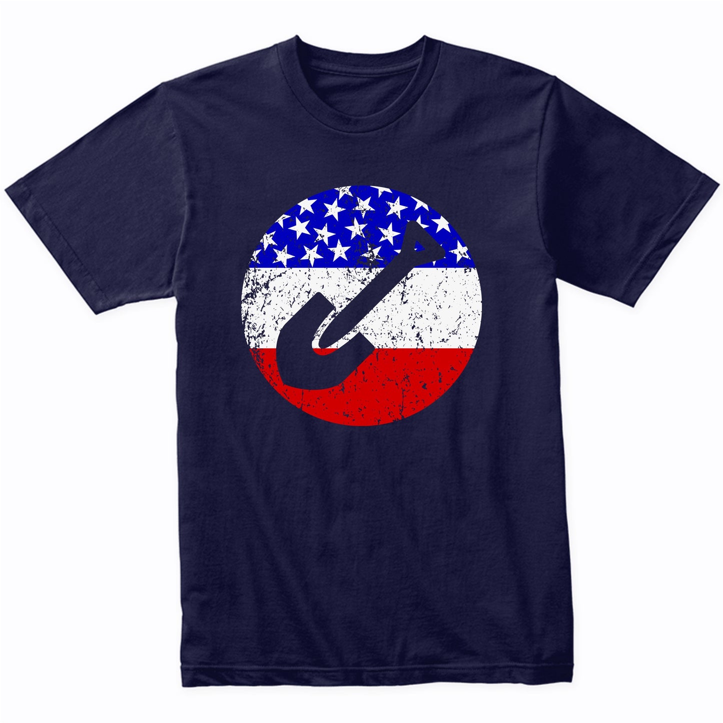 American Flag Archaeologist Shirt - Retro Spade Shovel Shirt