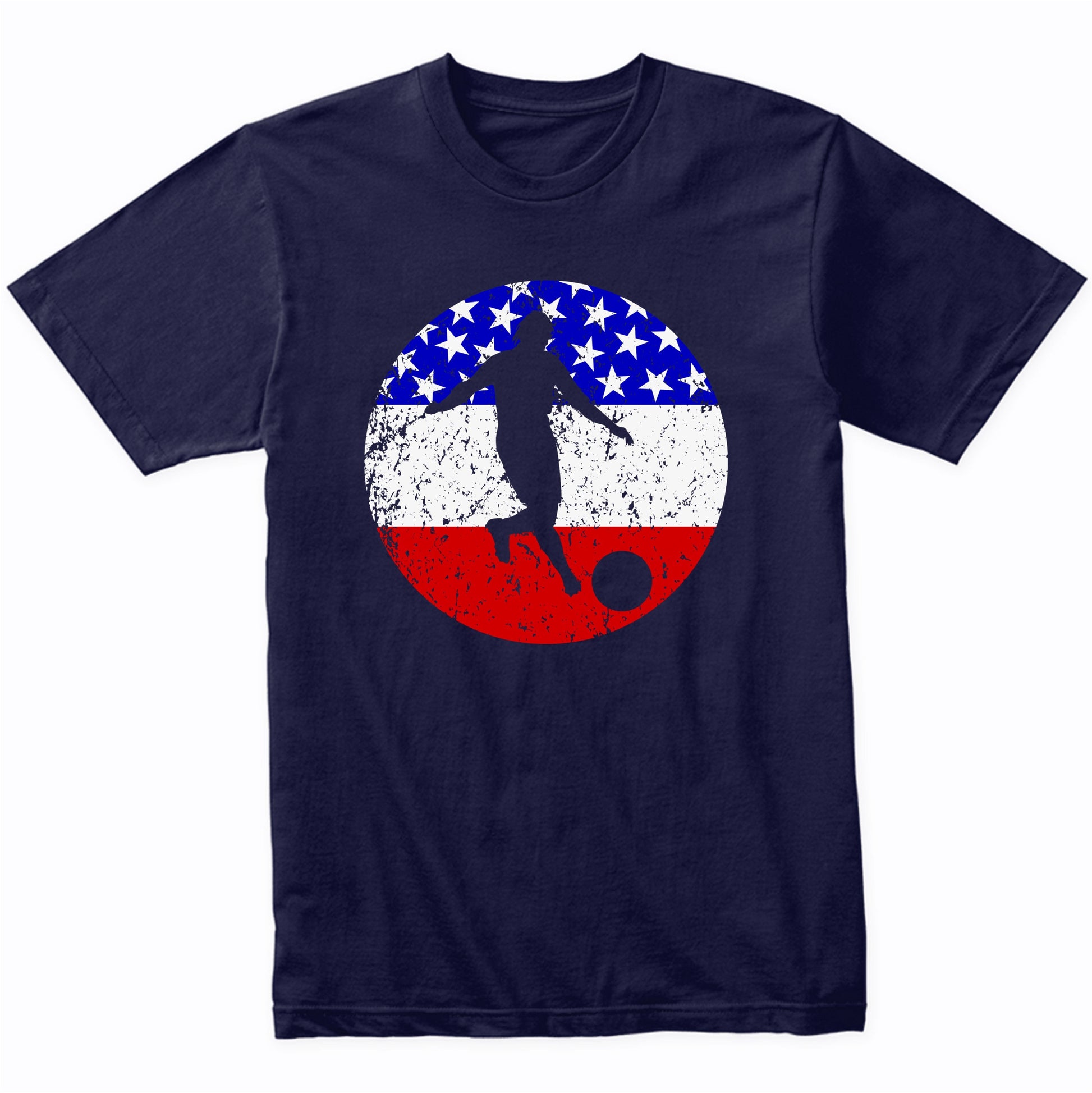American Flag Kickball Shirt - Retro Kickball Player T-Shirt