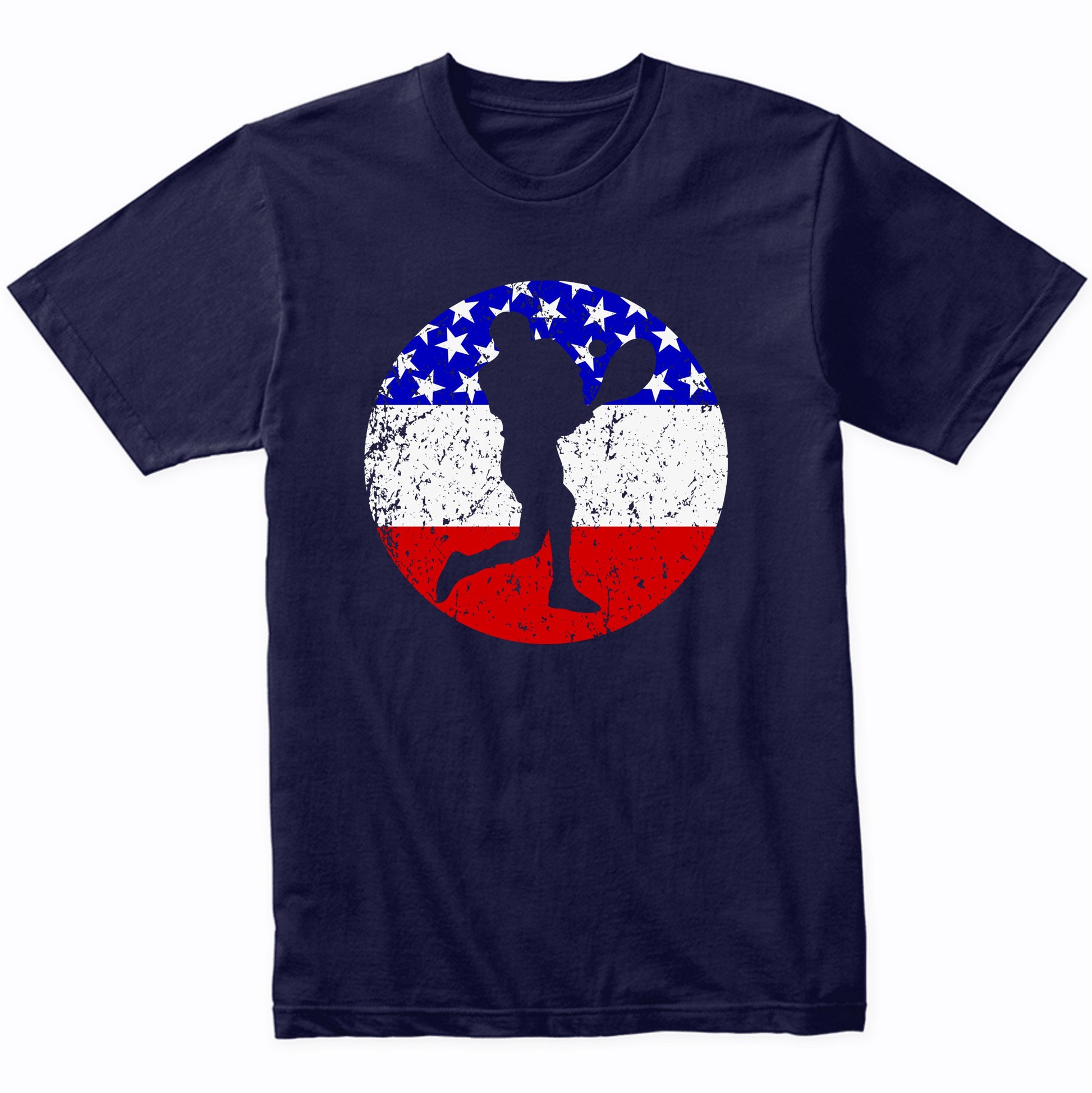 American Flag Tennis Shirt - Retro Tennis Player T-Shirt
