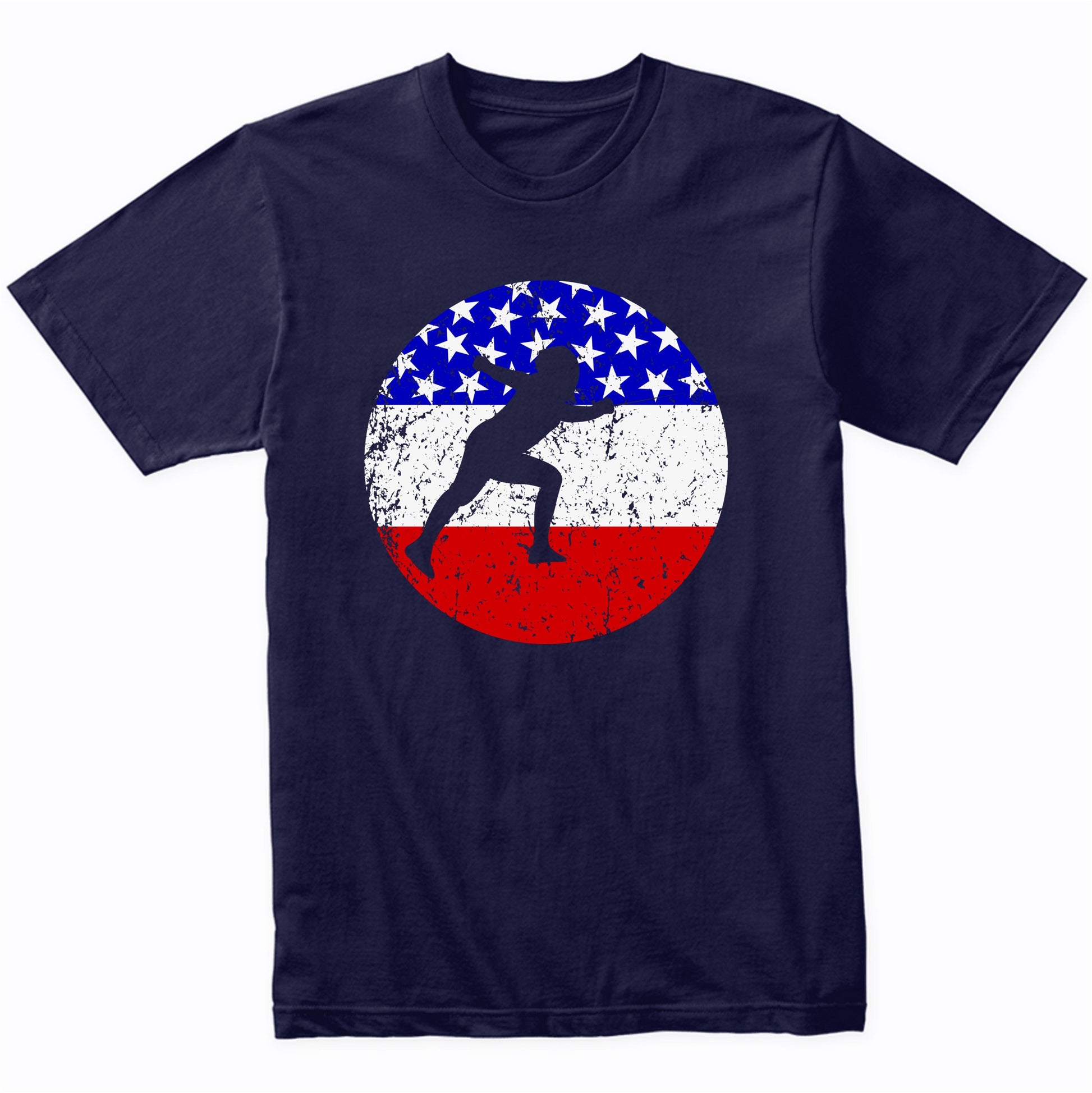 American Flag Fencing Shirt - Retro Fencer T-Shirt