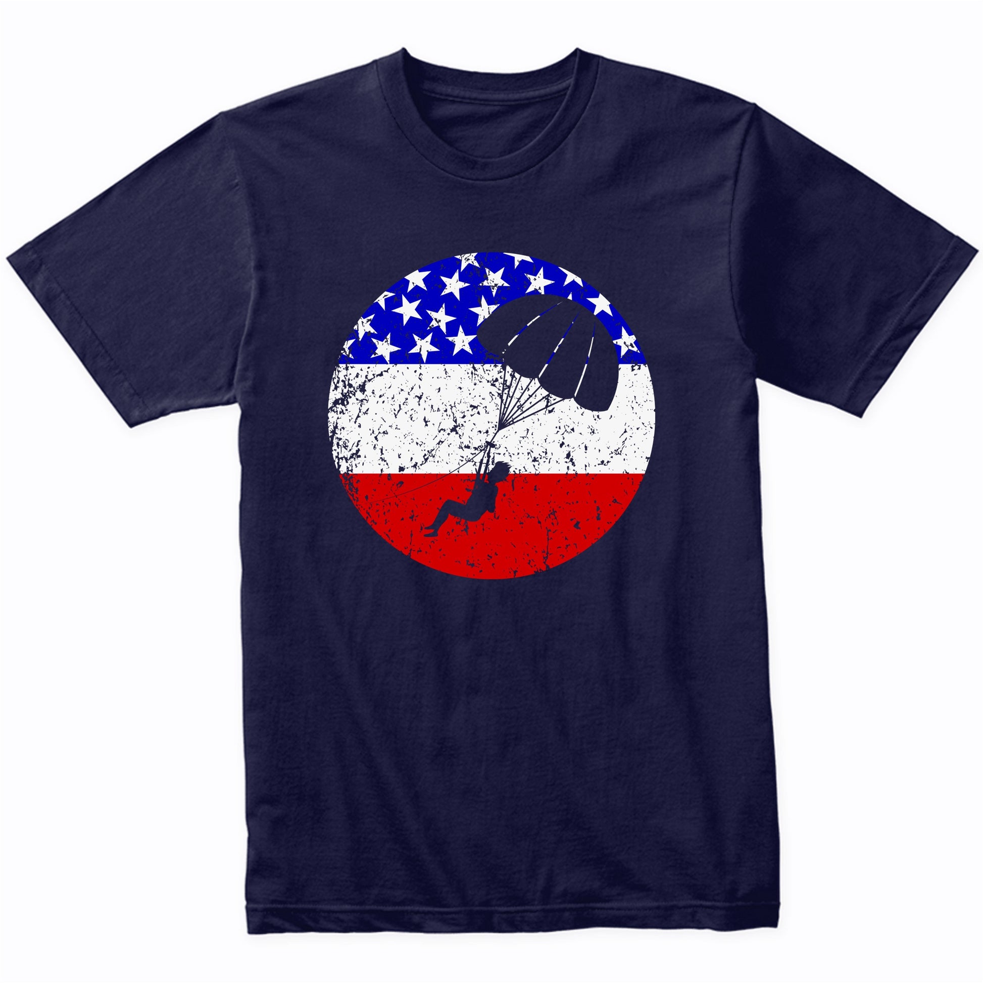 American Flag Parasailing Shirt - Retro Parasailer T-Shirt