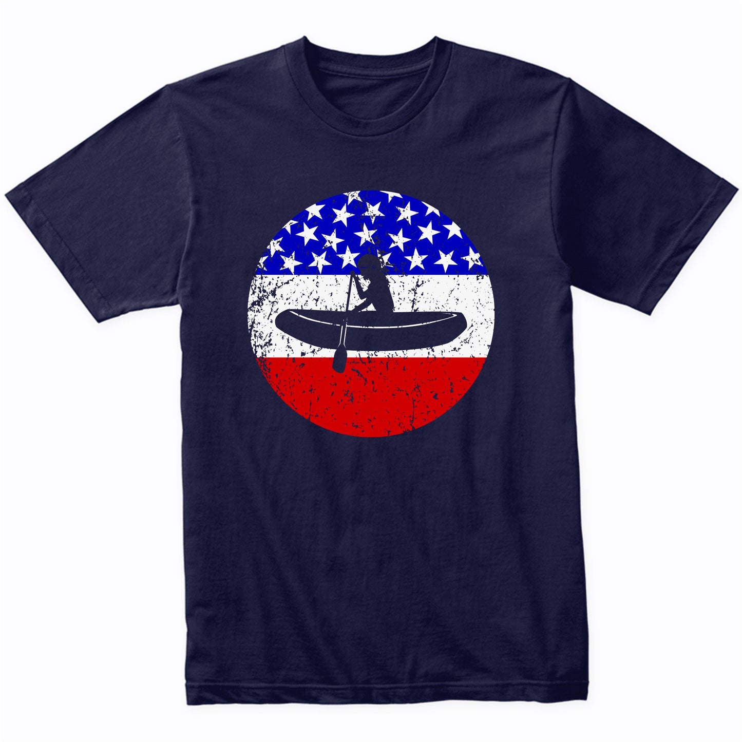 American Flag White Water Rafting Shirt - Retro Rafter T-Shirt