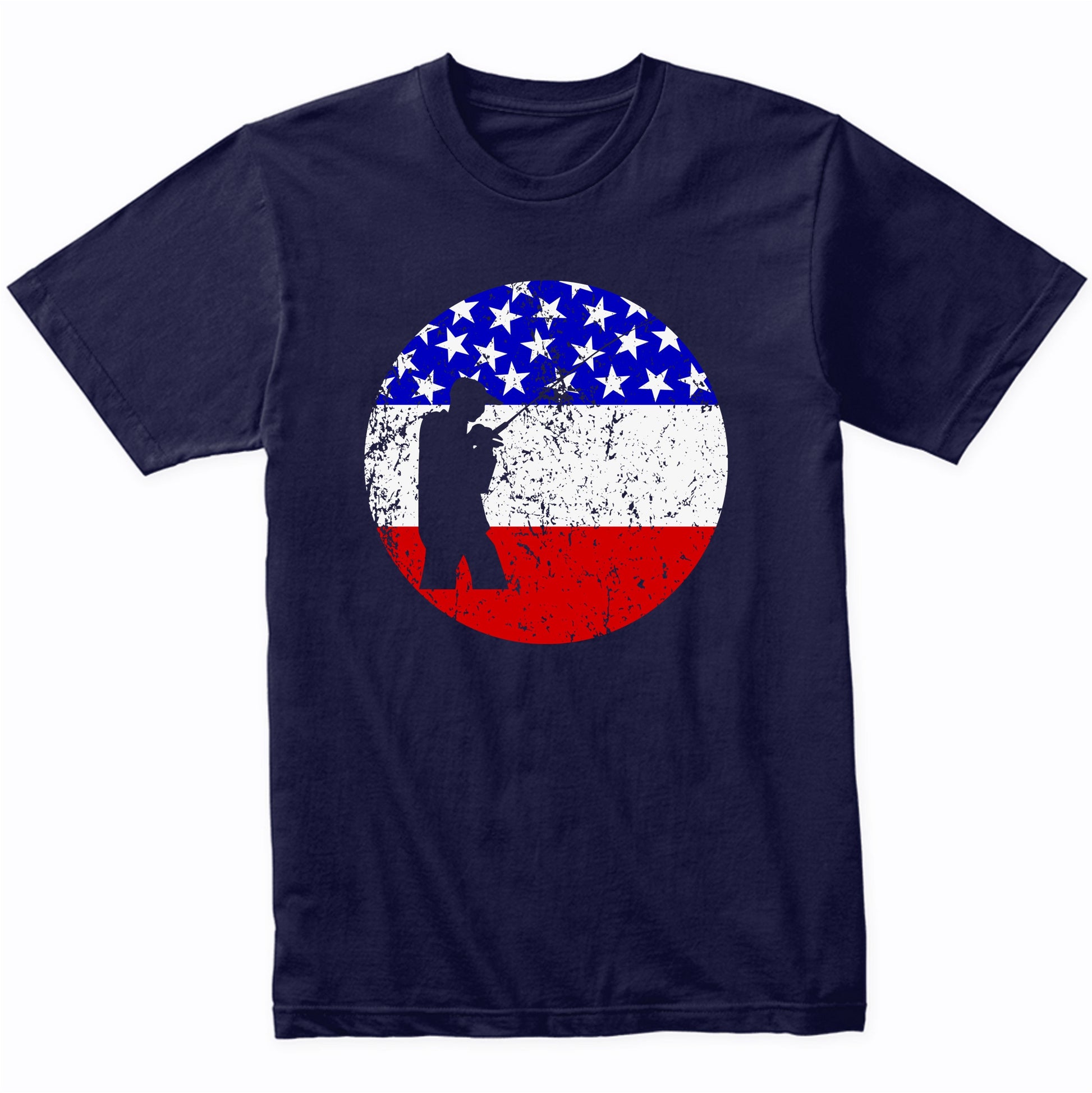 American Flag Fishing Shirt - Retro Fisherman T-Shirt