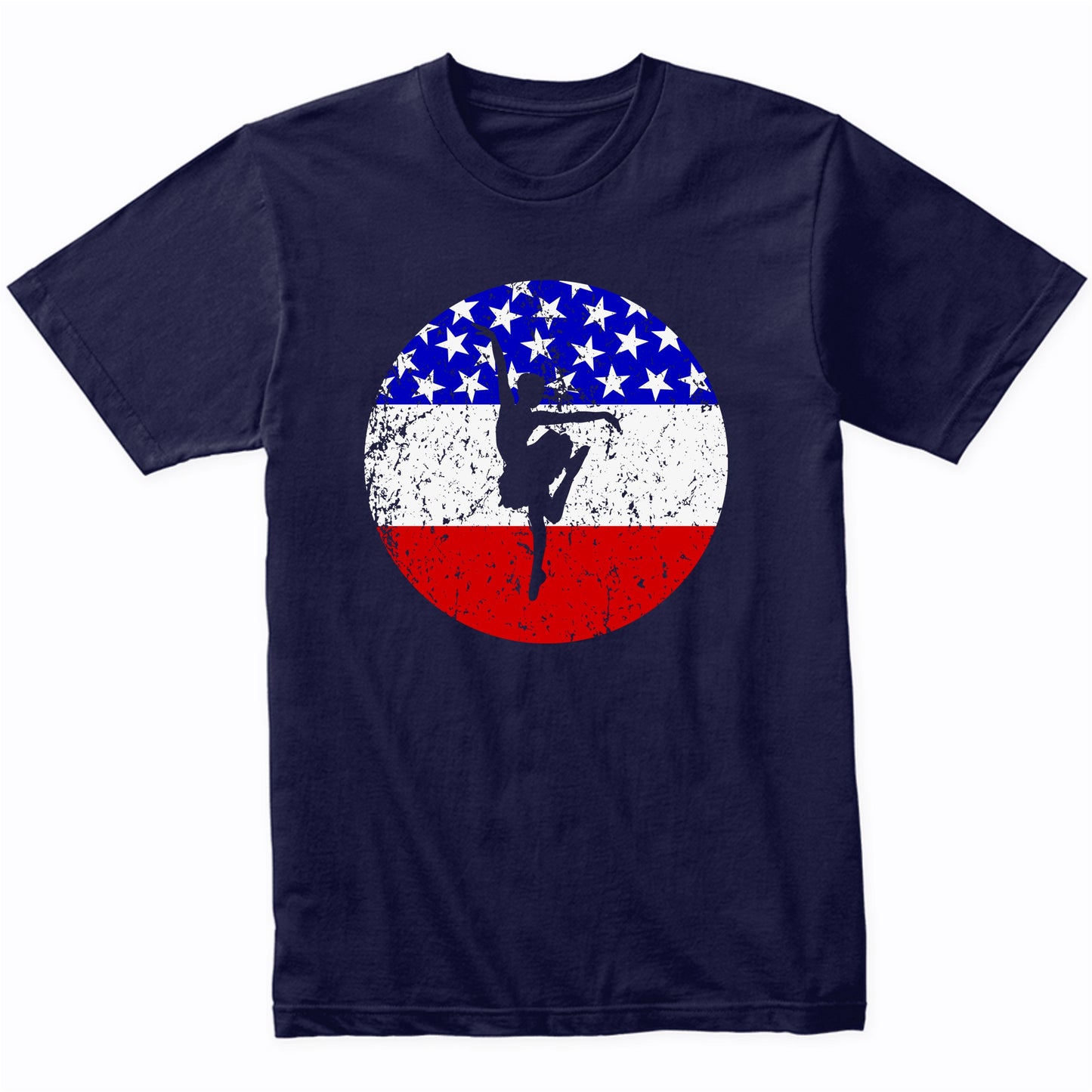 American Flag Ballet Shirt - Retro Ballerina T-Shirt