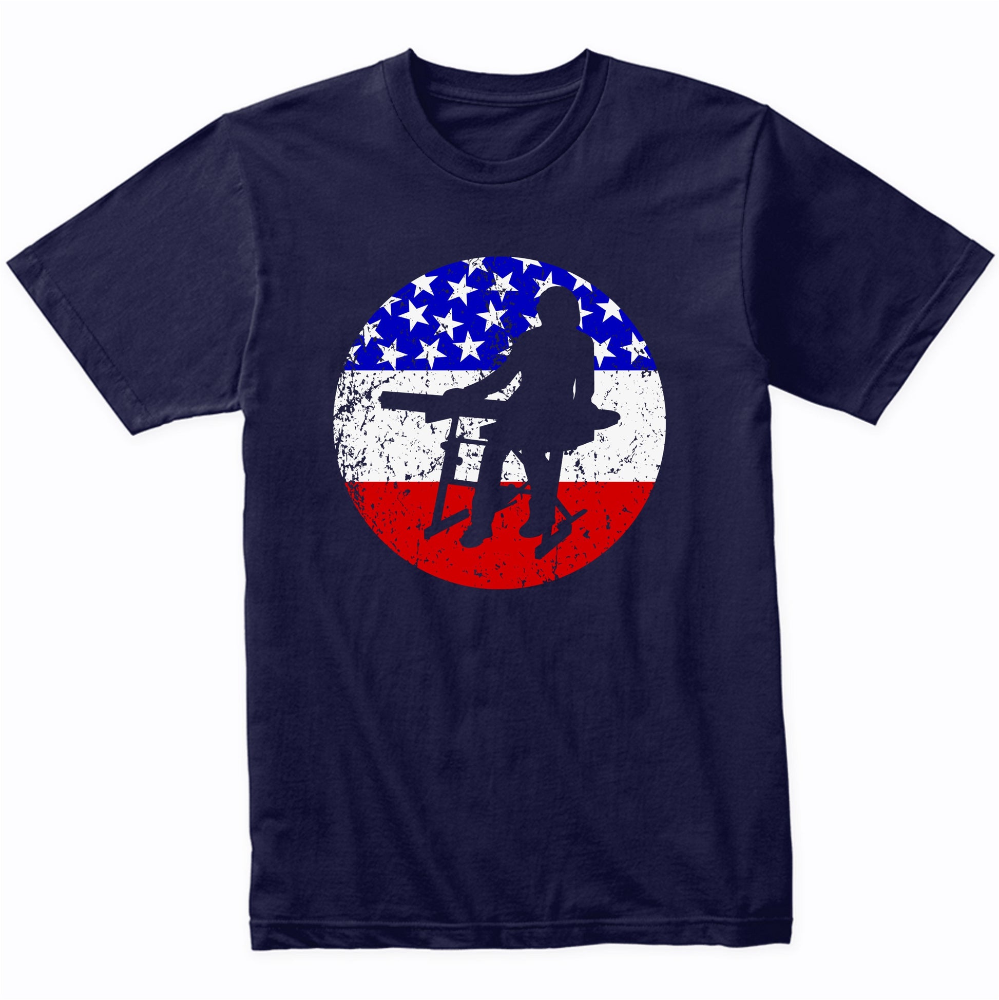 American Flag Keyboard Shirt - Retro Music T-Shirt