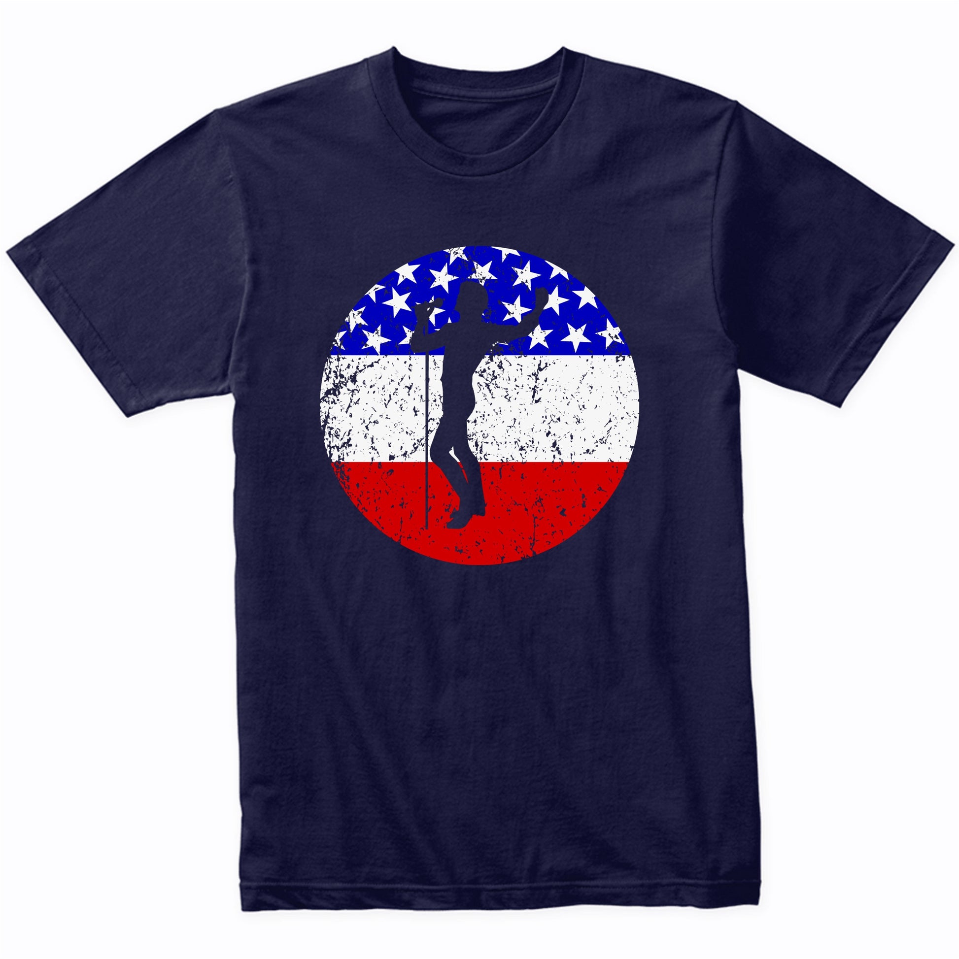 American Flag Singing Shirt - Retro Music T-Shirt