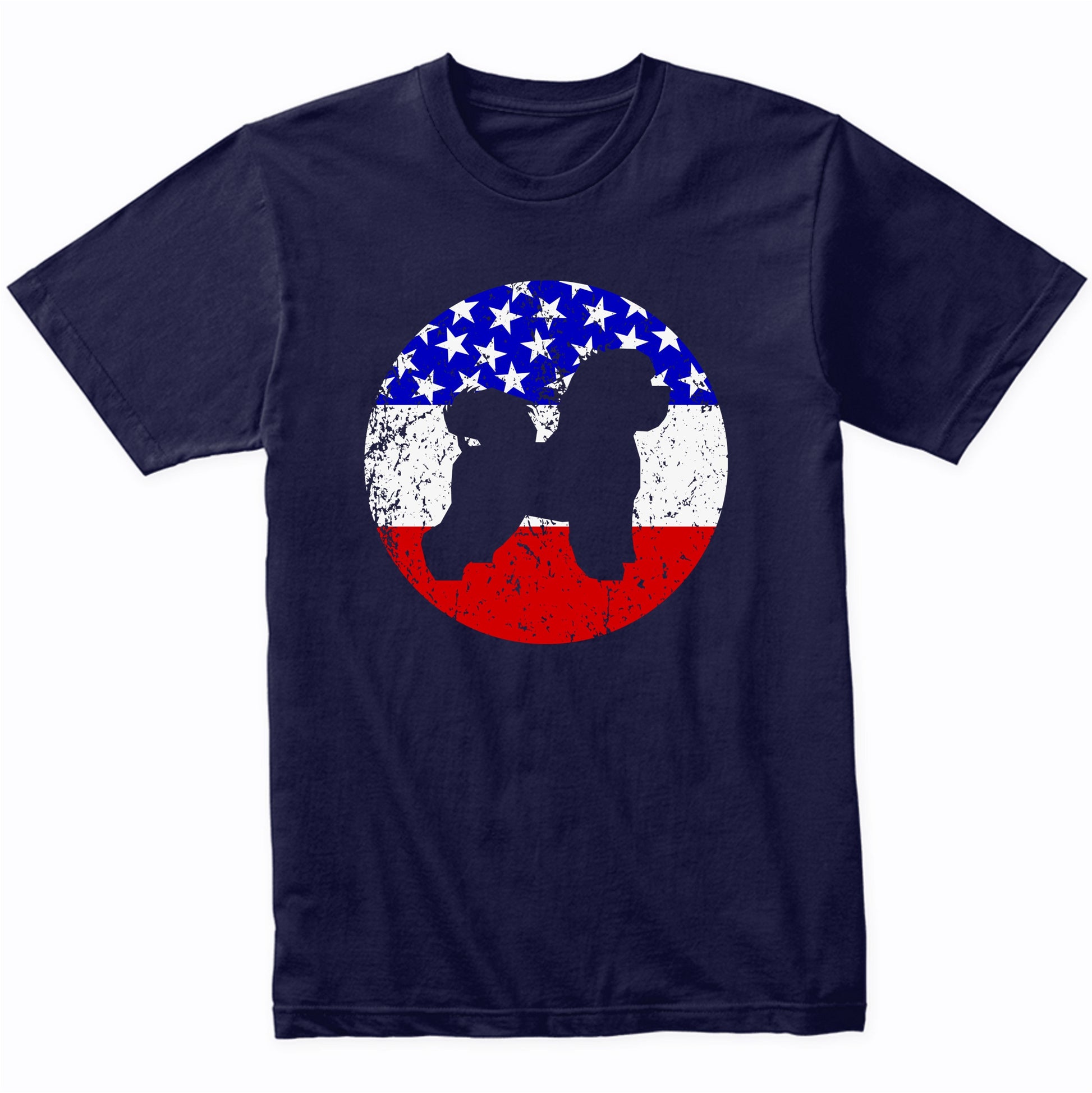 American Flag Bichon Frise Shirt - Retro Bichon Frise Dog T-Shirt