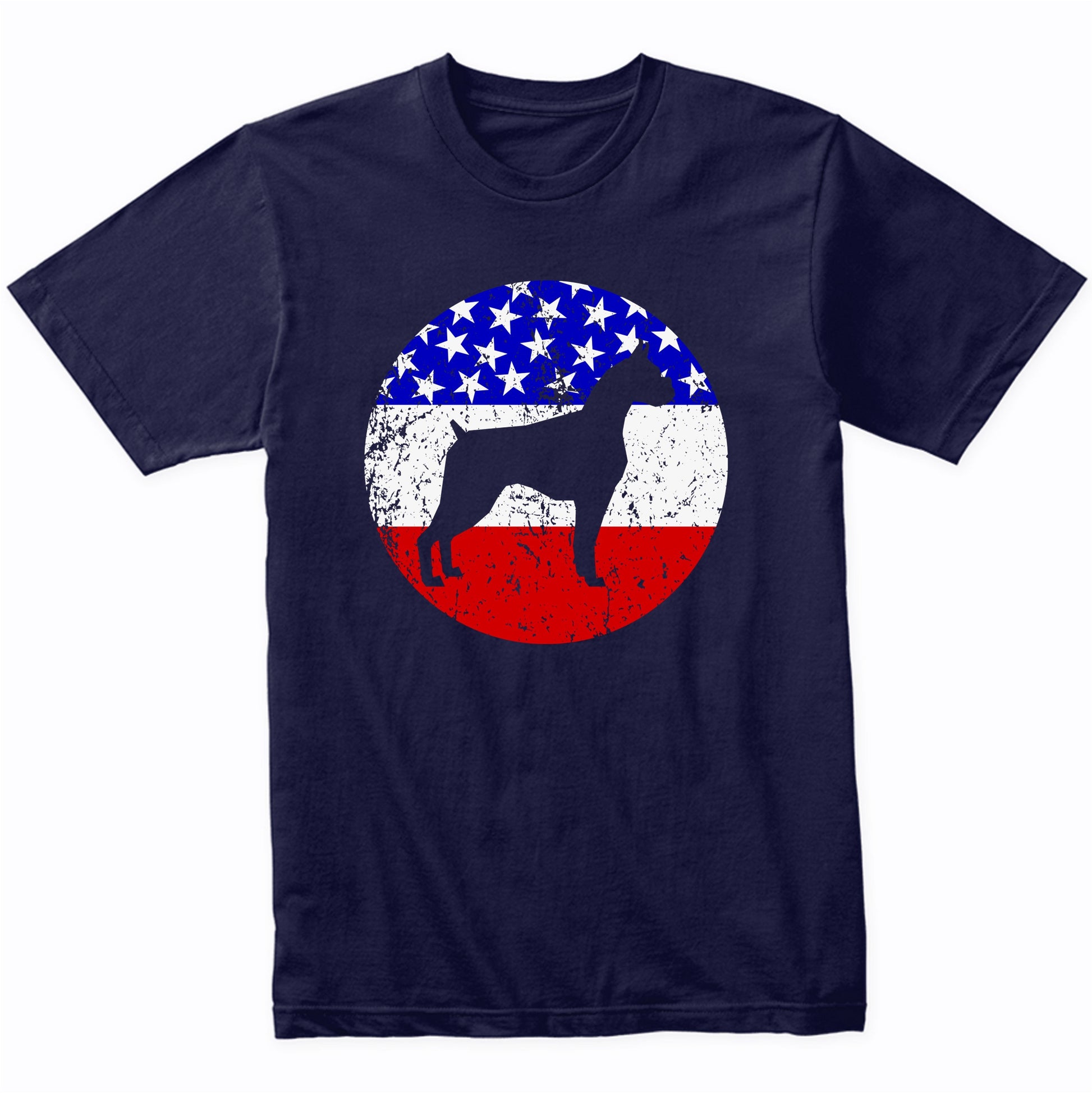 American Flag Boxer Shirt - Retro Boxer Dog T-Shirt