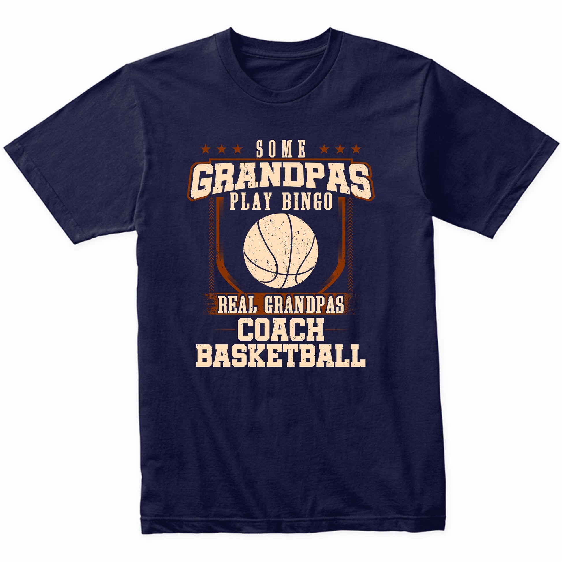 Some Grandpas Play Bingo Real Grandpas Coach Basketball Shirt