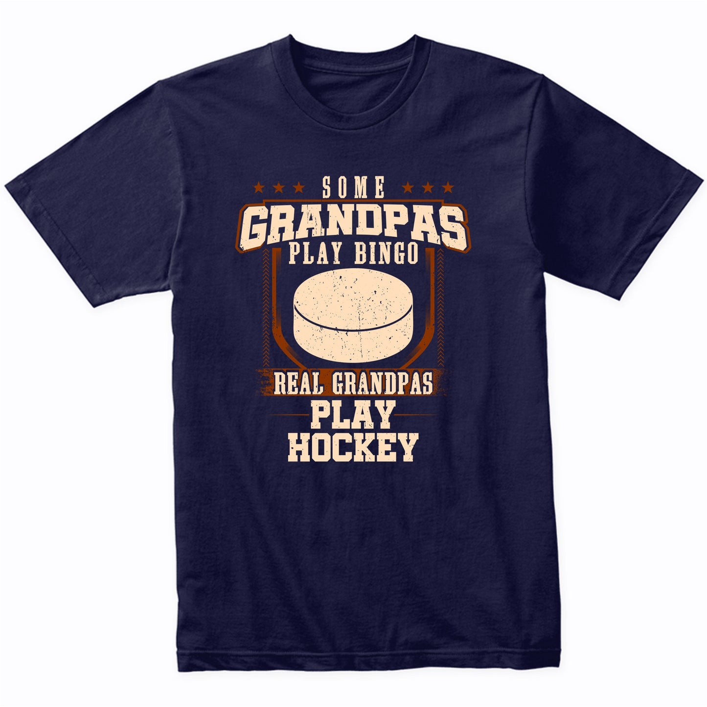 Some Grandpas Play Bingo Real Grandpas Play Hockey Shirt