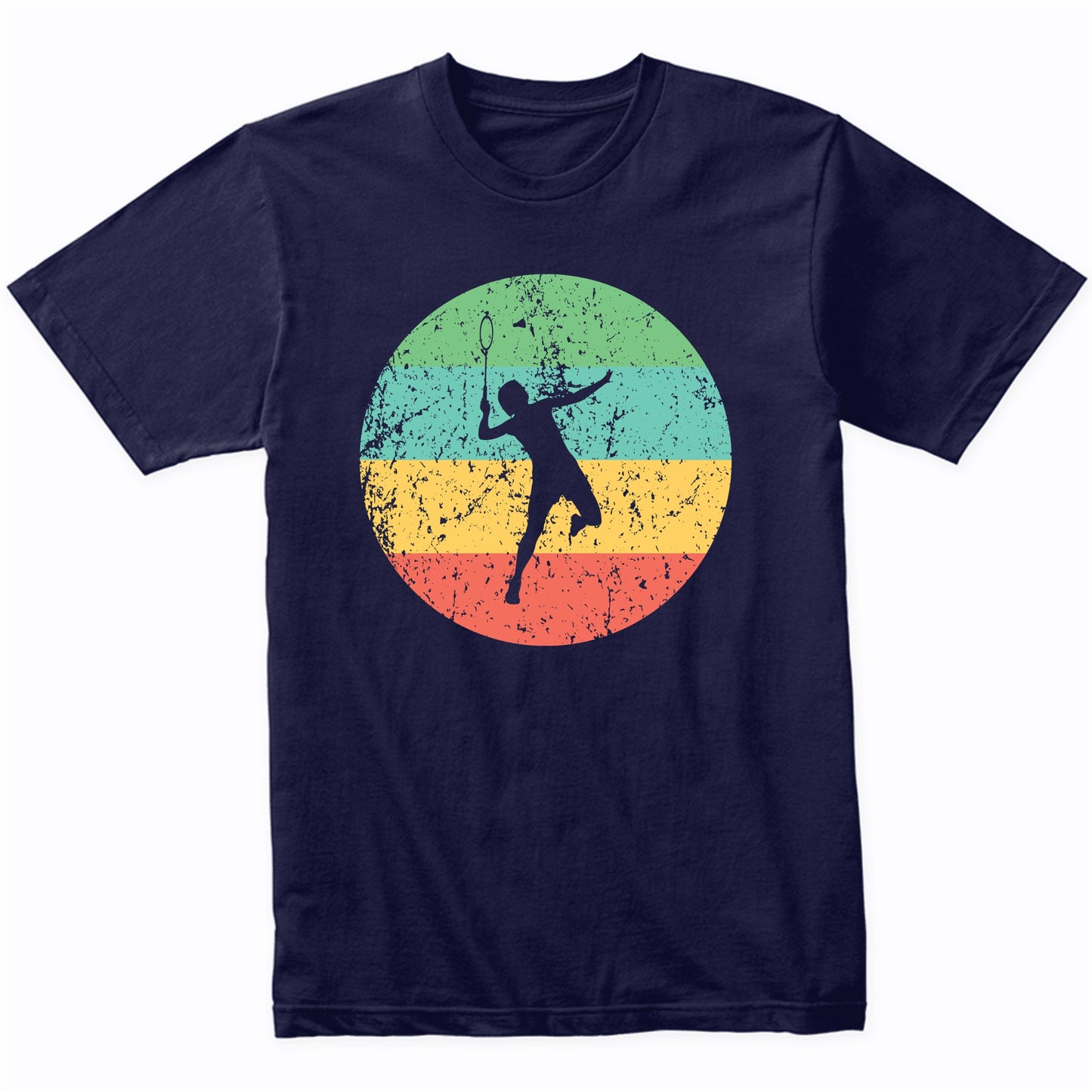 Badminton Shirt - Vintage Retro Badminton Player T-Shirt