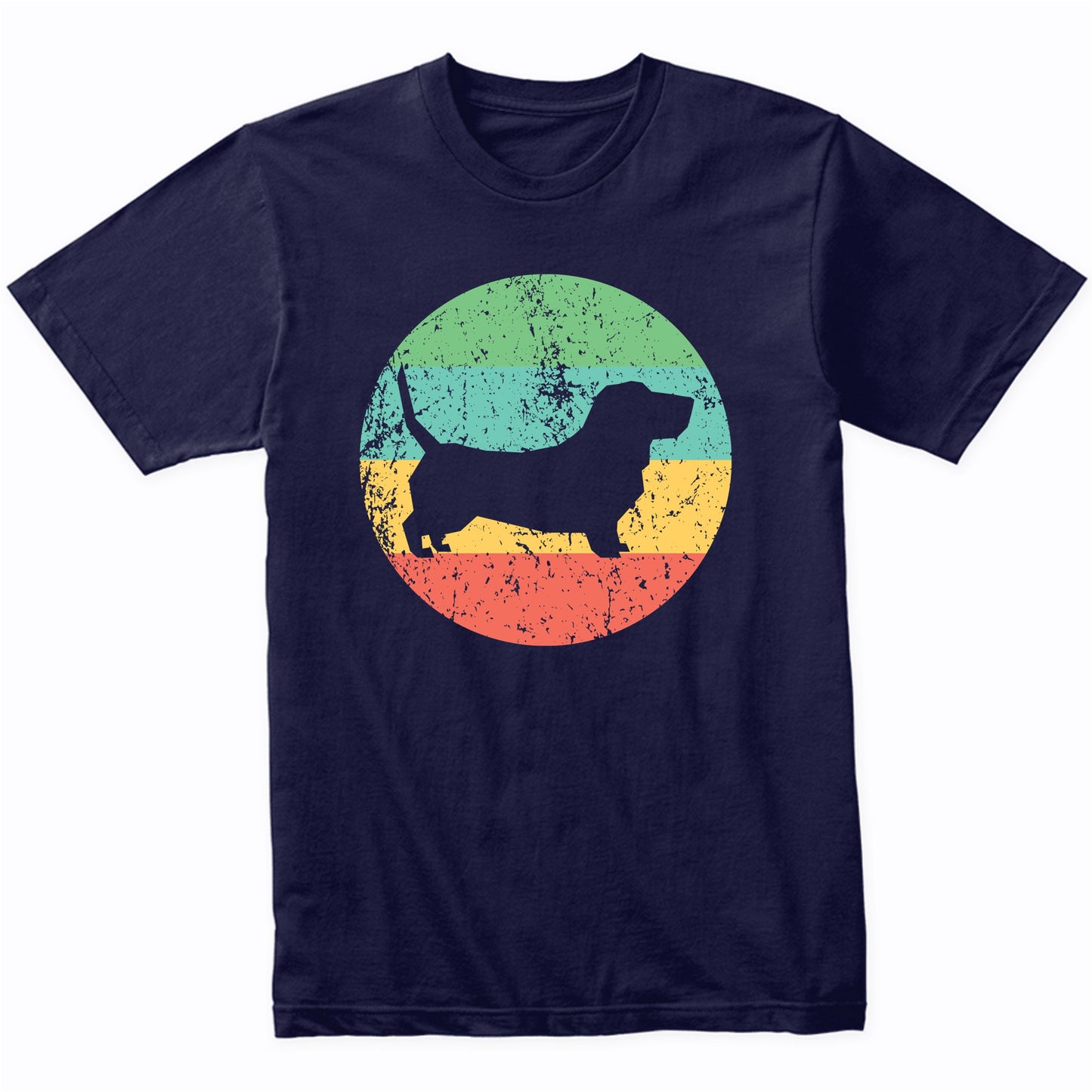 Basset Hound Shirt - Vintage Retro Basset Hound Dog T-Shirt