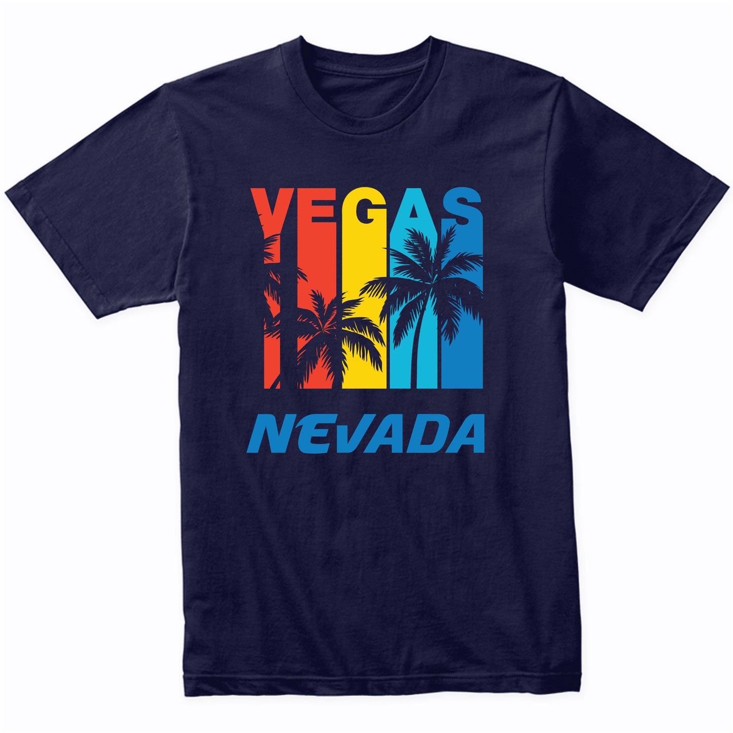 Retro Las Vegas Nevada Palm Trees Vacation T-Shirt