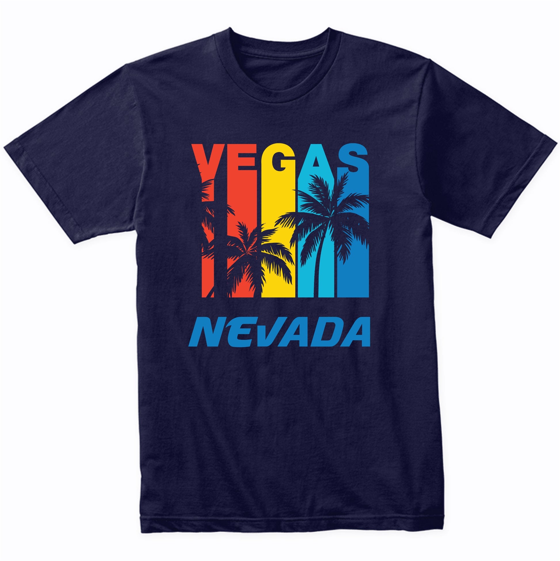 Retro Las Vegas Nevada Palm Trees Vacation T-Shirt