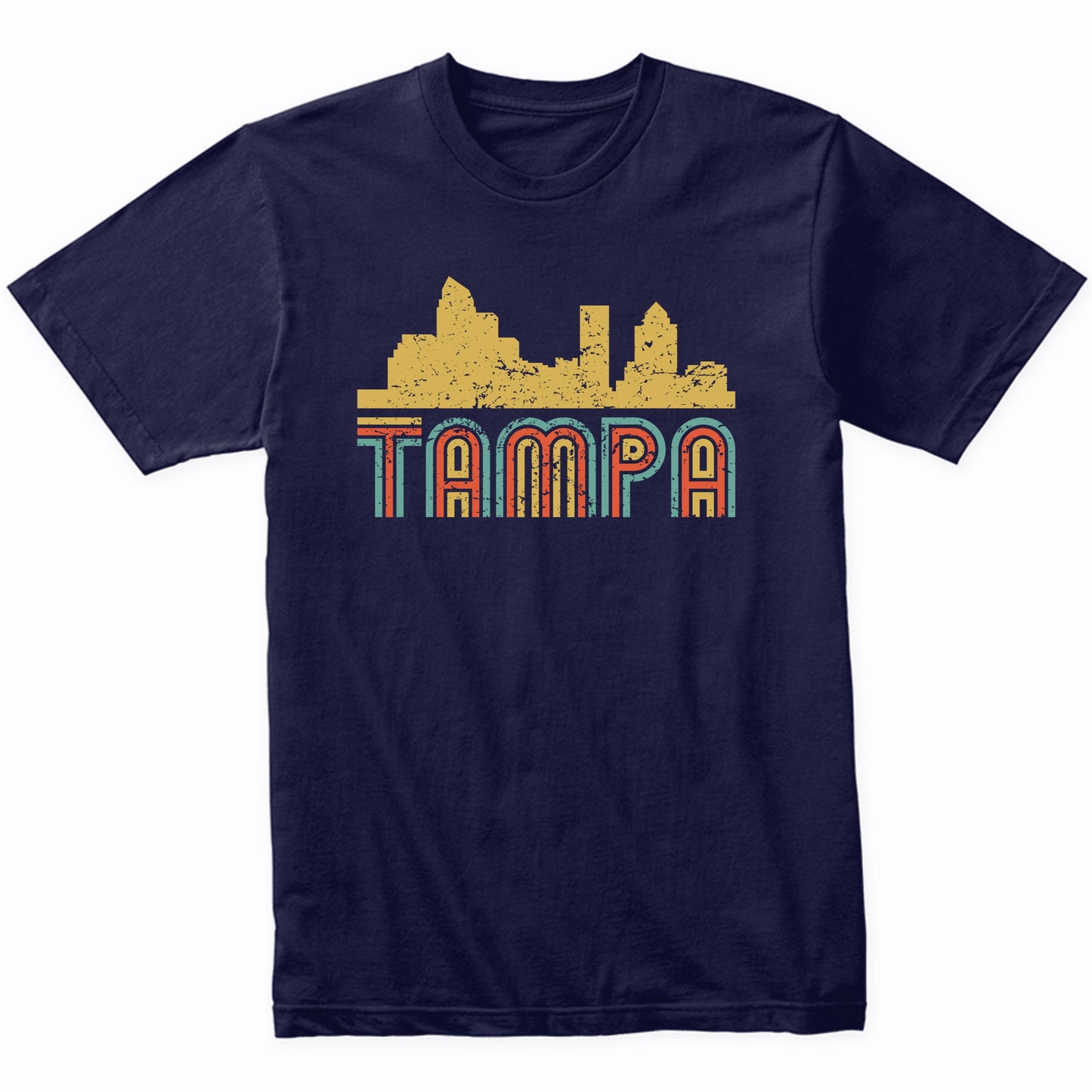 Retro Tampa Florida Skyline T-Shirt