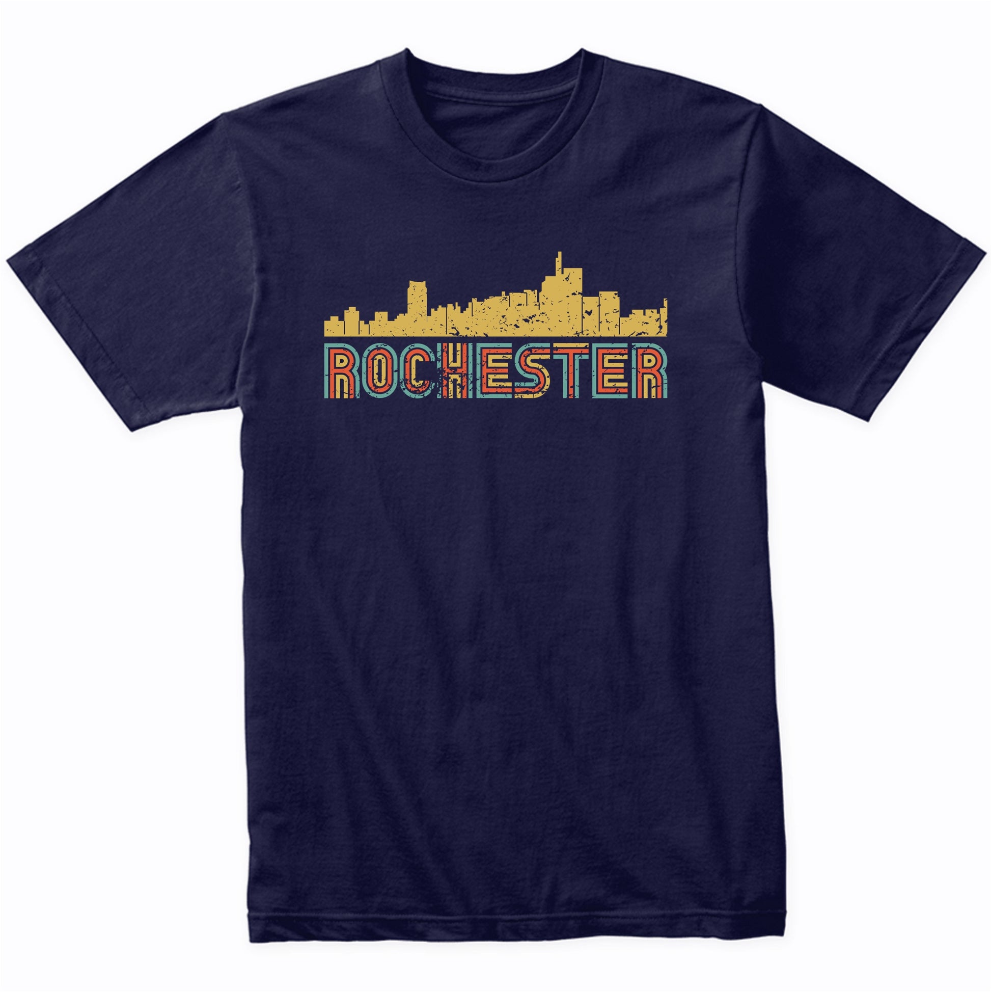 Retro Rochester Michigan Skyline T-Shirt