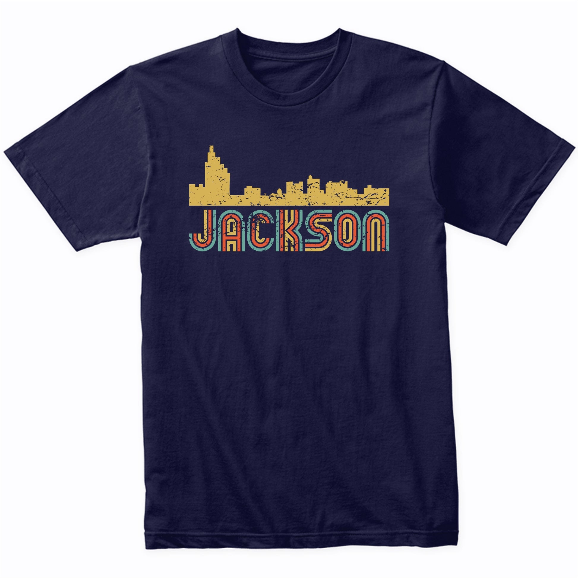 Retro Jackson Mississippi Skyline T-Shirt