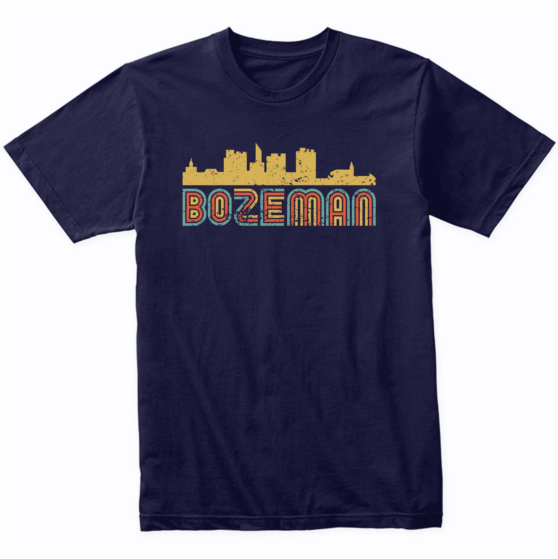 Retro Bozeman Montana Skyline T-Shirt