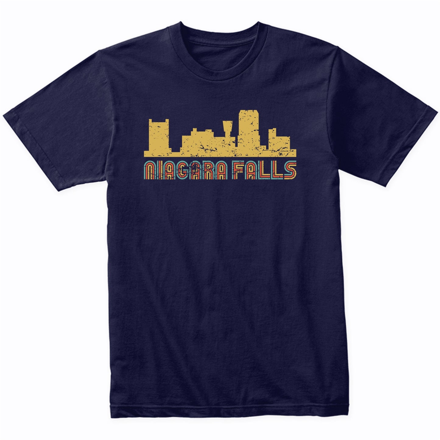 Retro Niagara Falls New York Skyline T-Shirt