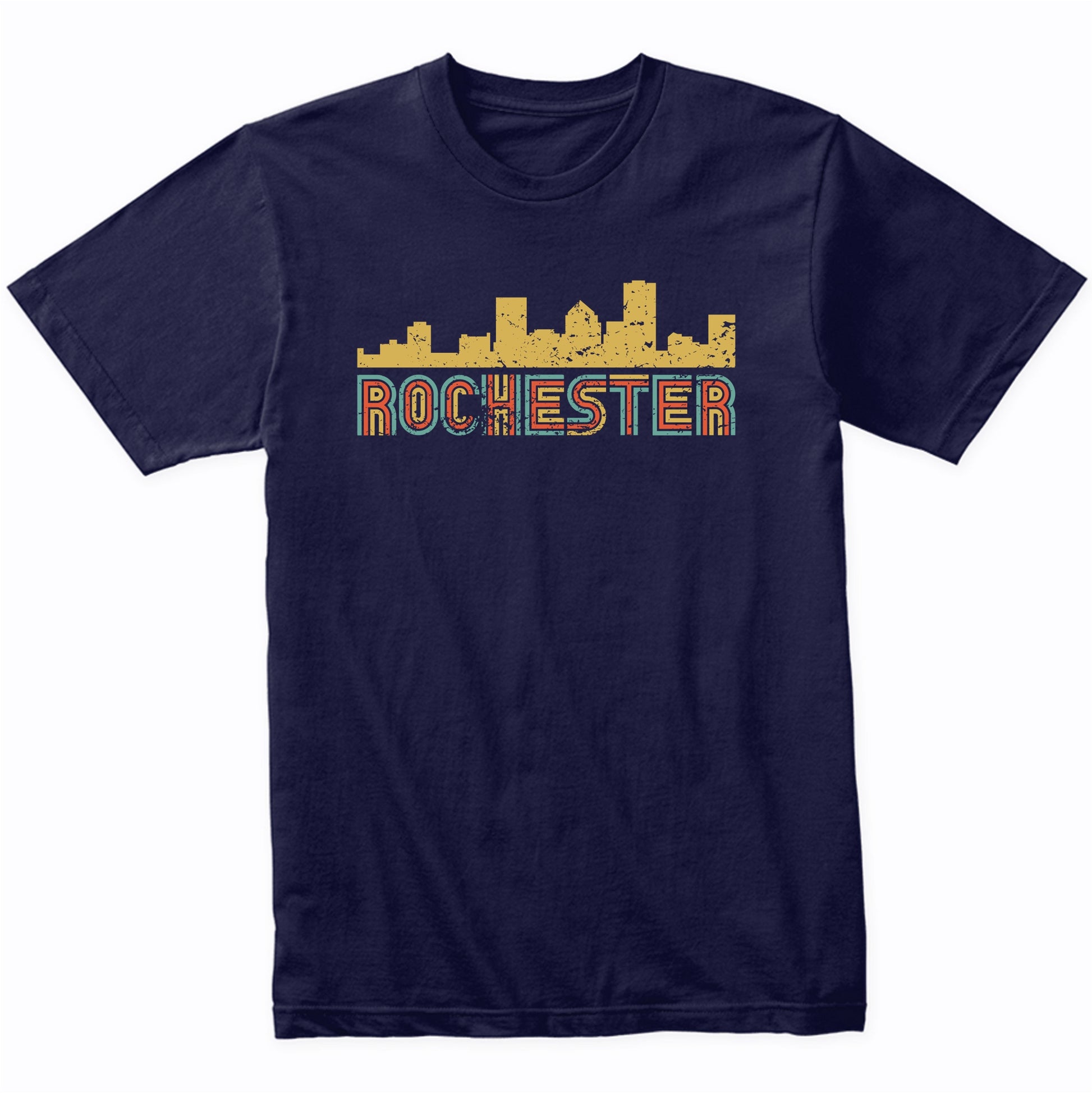 Retro Rochester New York Skyline T-Shirt