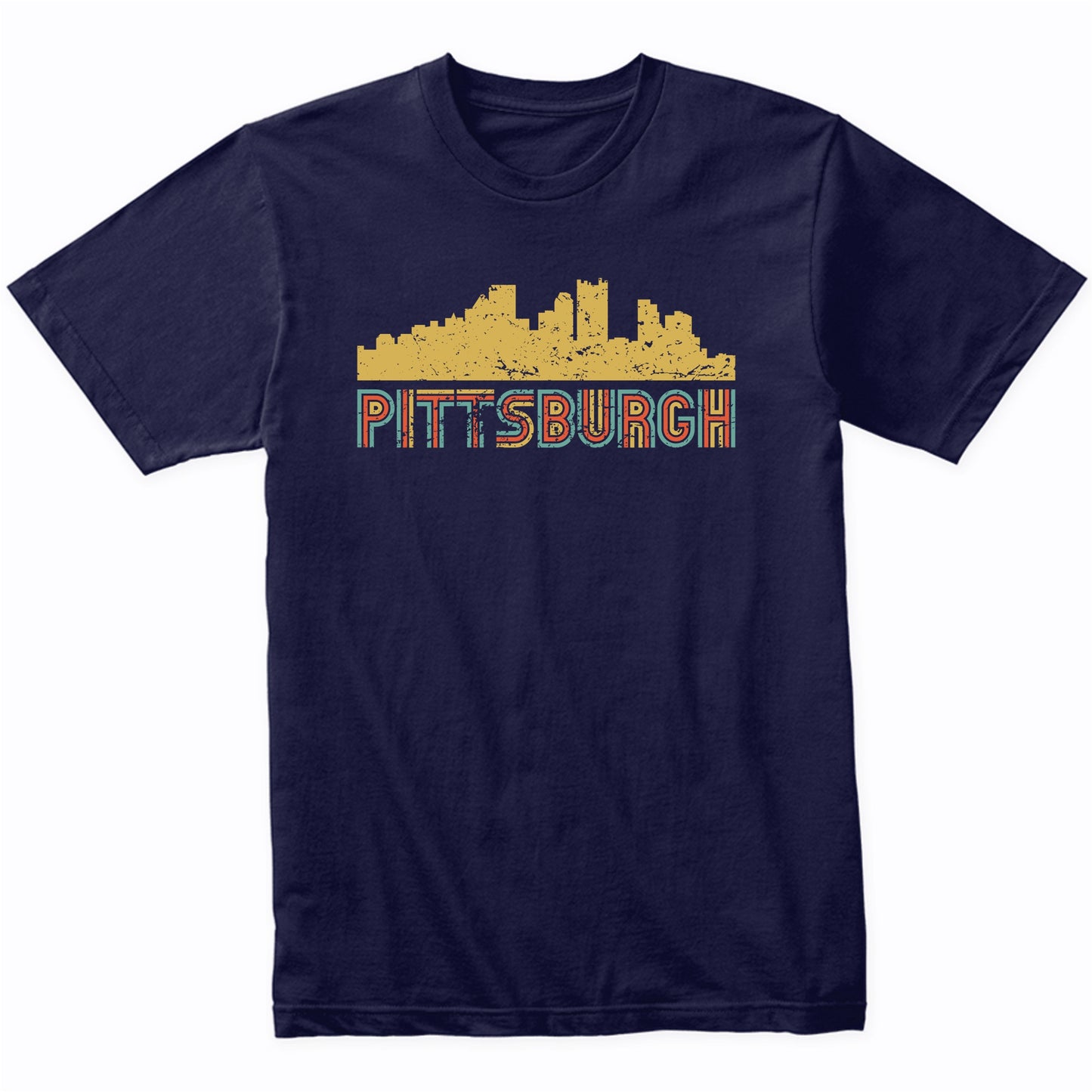 Retro Pittsburgh Pennsylvania Skyline T-Shirt