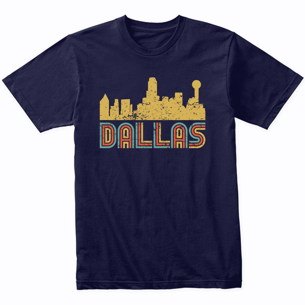 Retro Dallas Texas Skyline T-Shirt
