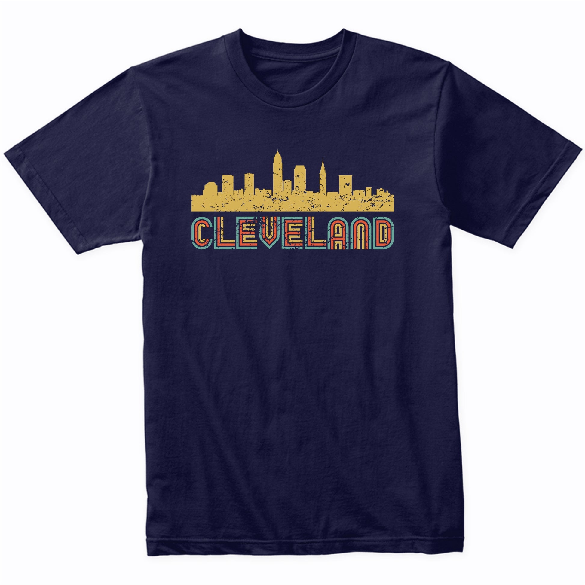 Retro Cleveland Ohio Skyline T-Shirt