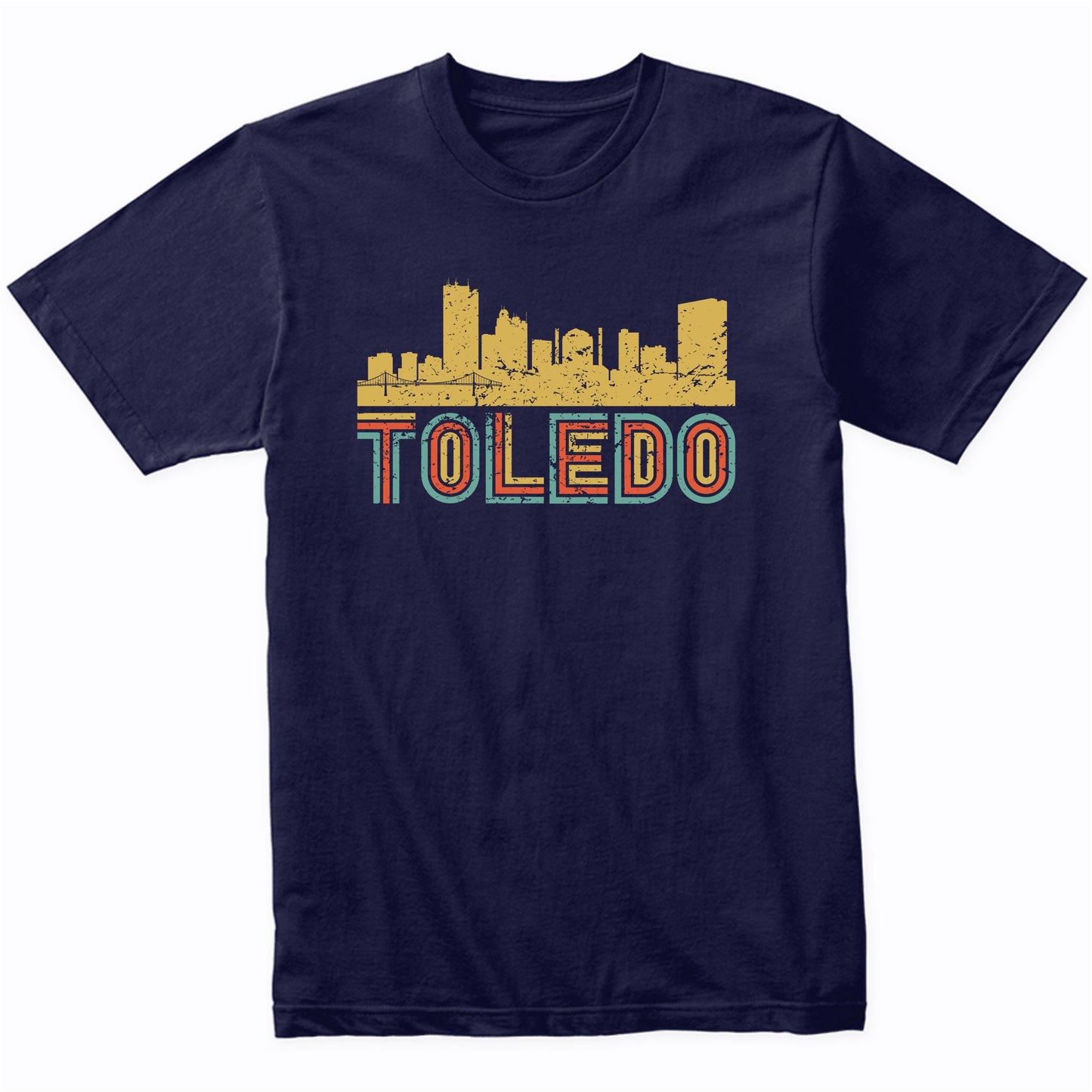 Retro Toledo Ohio Skyline T-Shirt