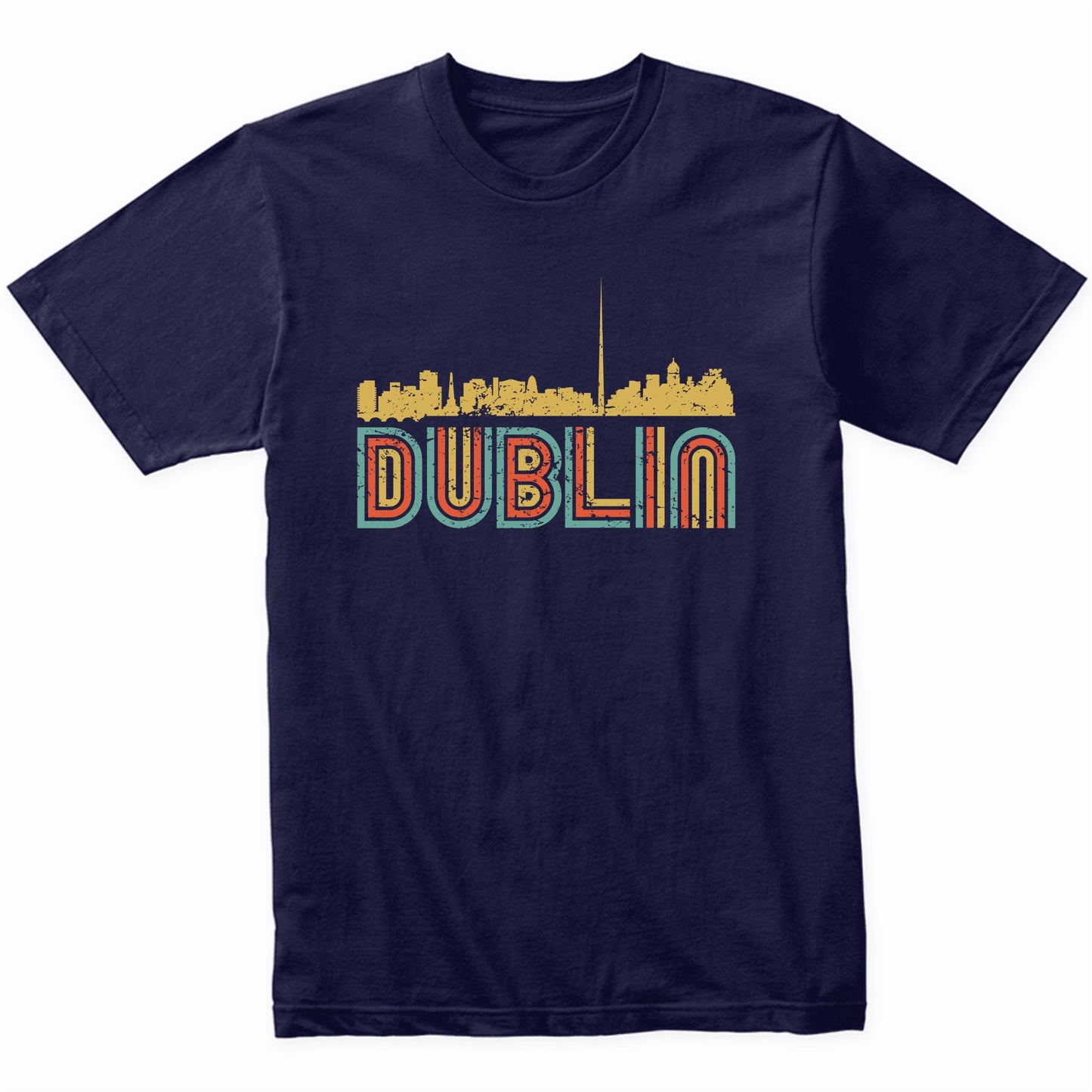 Retro Dublin Ireland Skyline T-Shirt