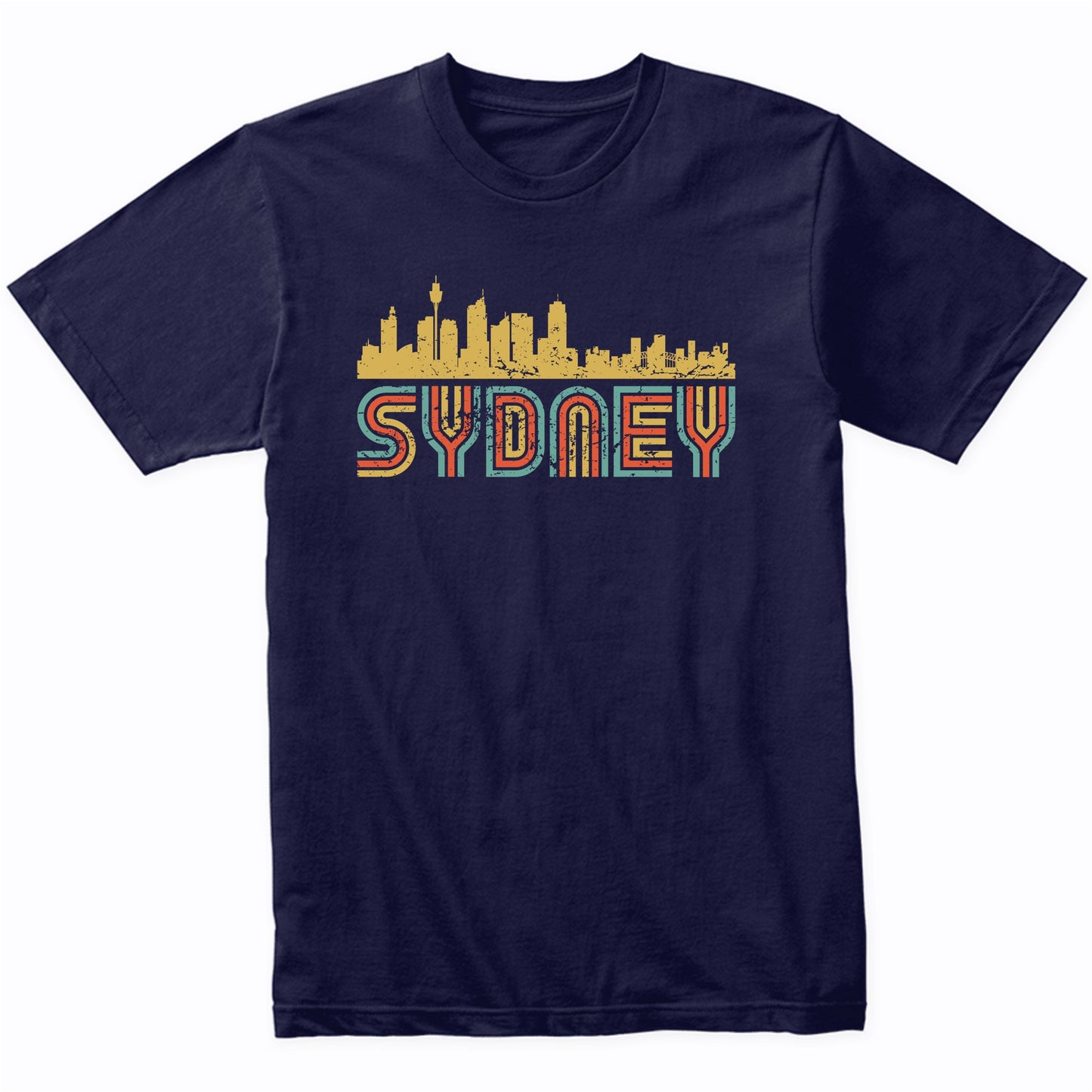 Retro Sydney Australia Skyline T-Shirt