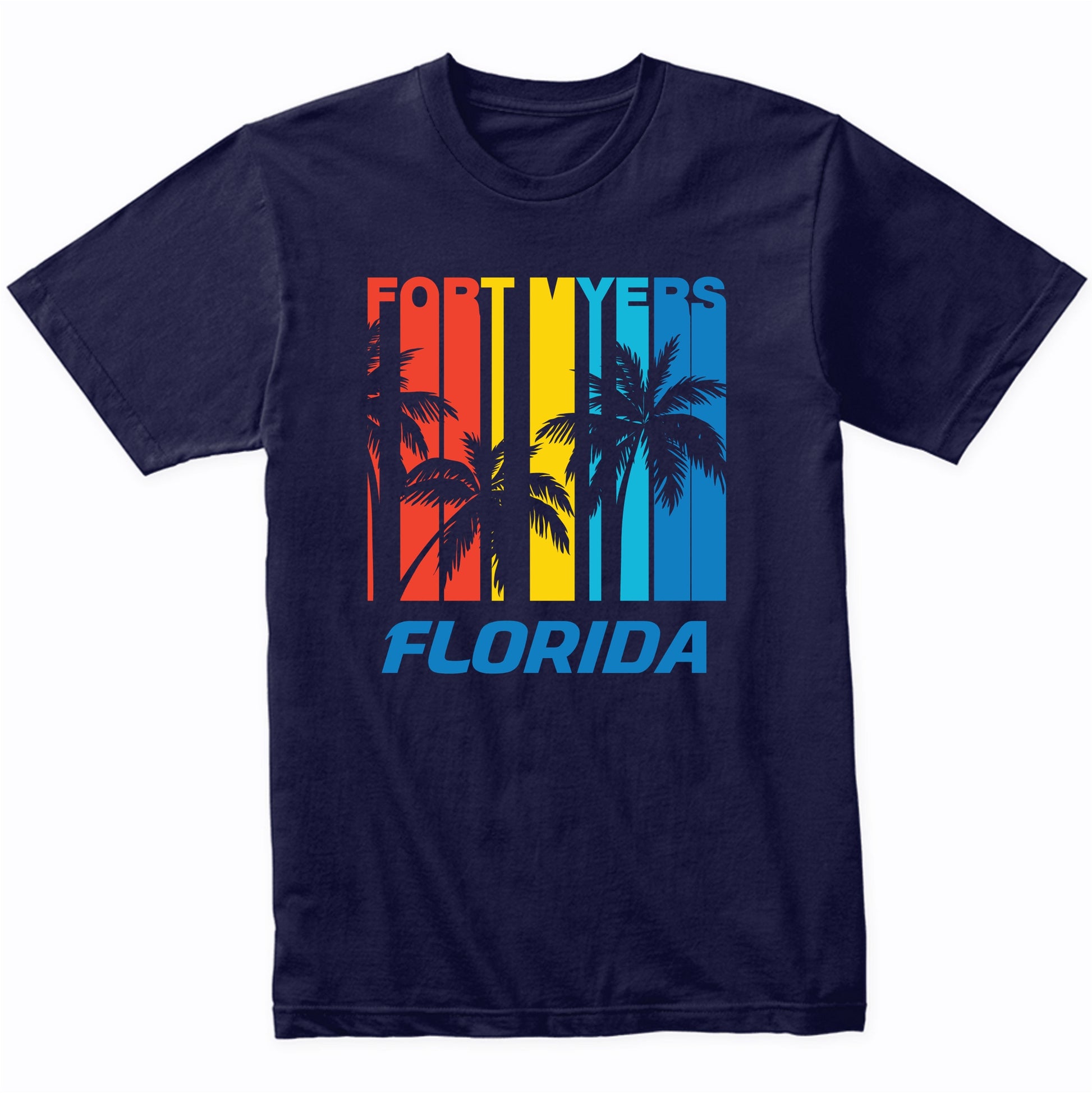 Retro Fort Myers Florida Palm Trees Vacation T-Shirt