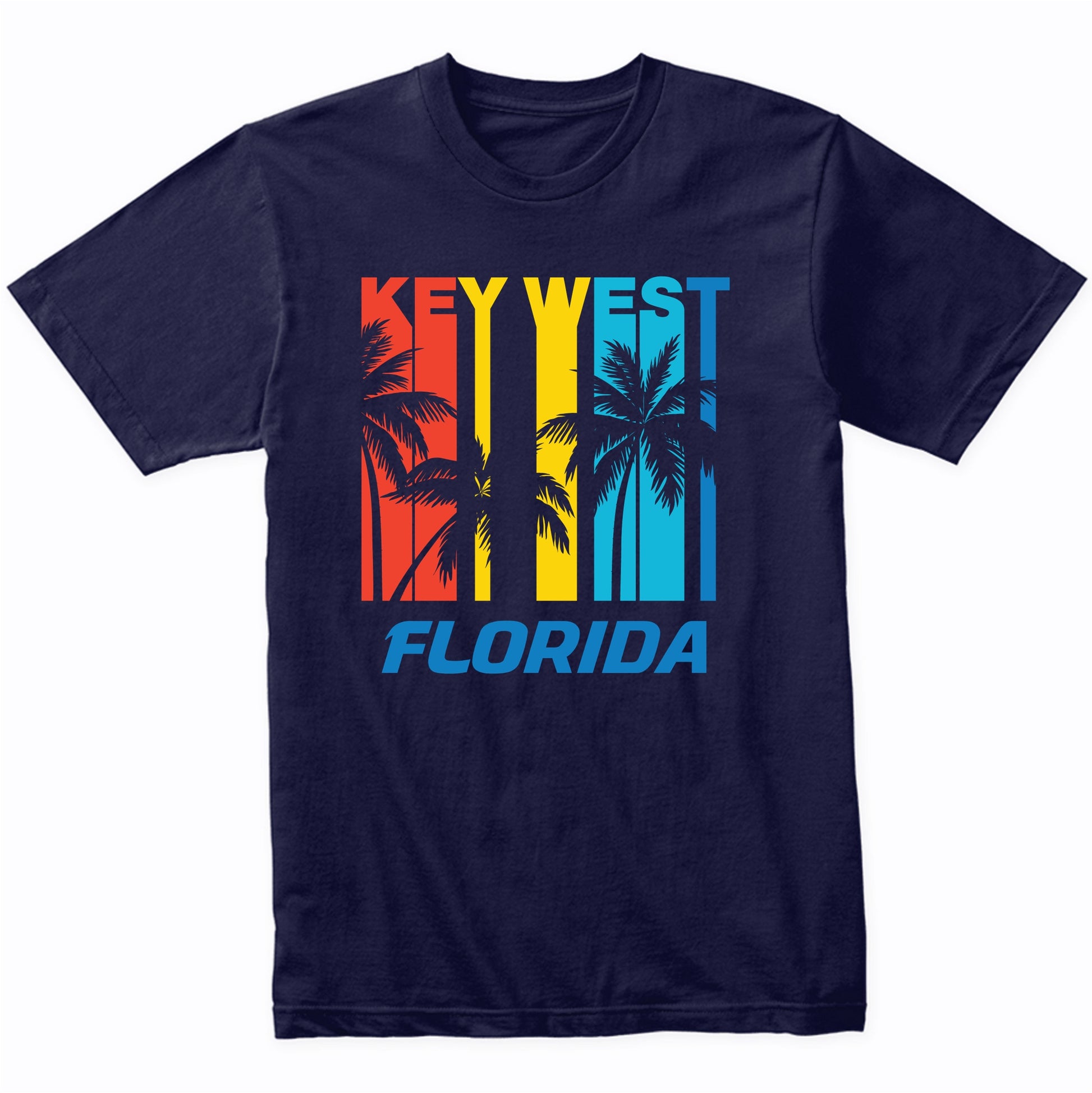 Retro Key West Florida Palm Trees Vacation T-Shirt