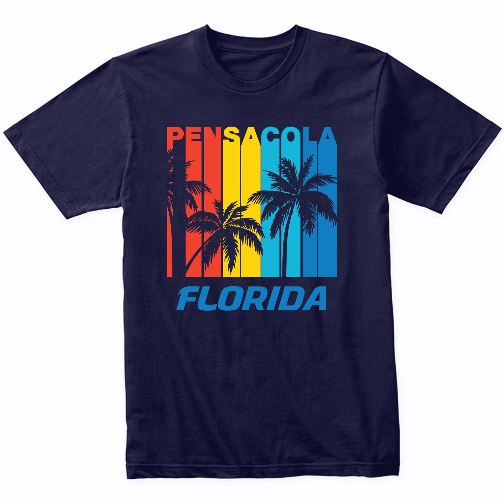 Retro Pensacola Florida Palm Trees Vacation T-Shirt