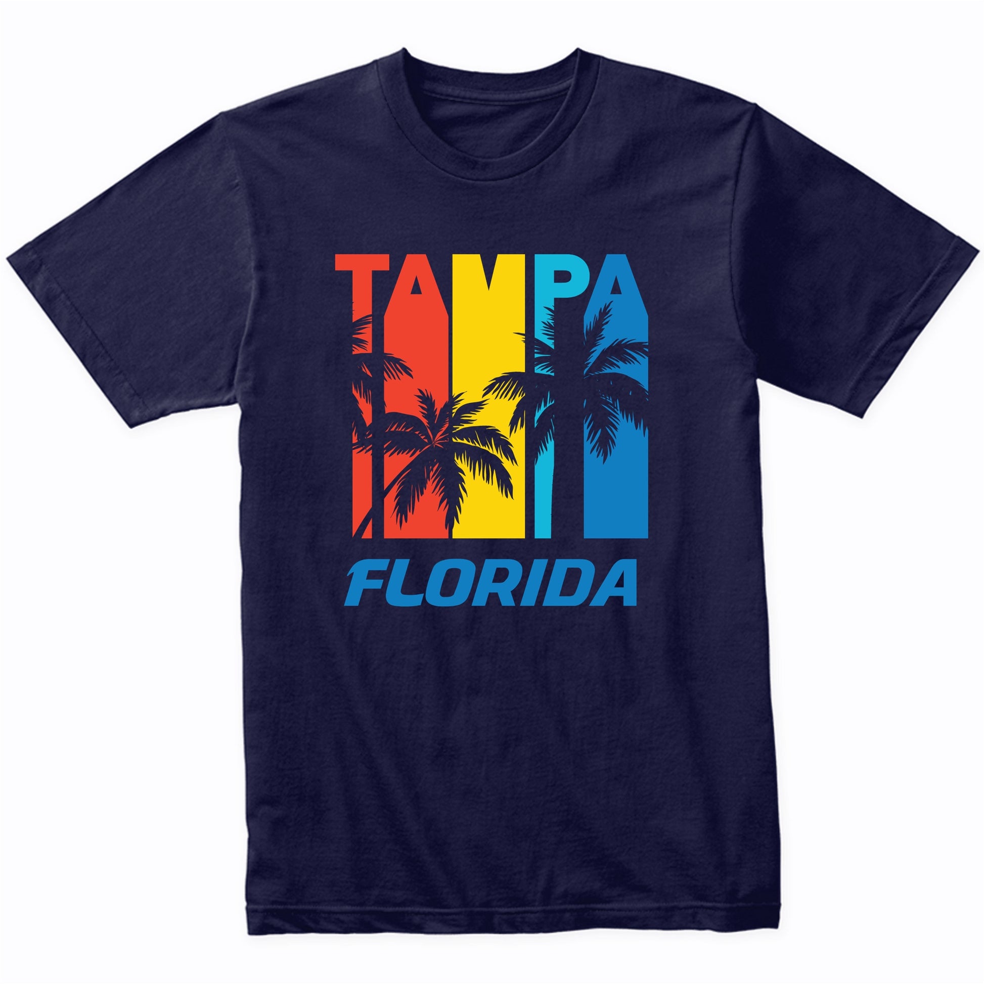 Retro Tampa Florida Palm Trees Vacation T-Shirt