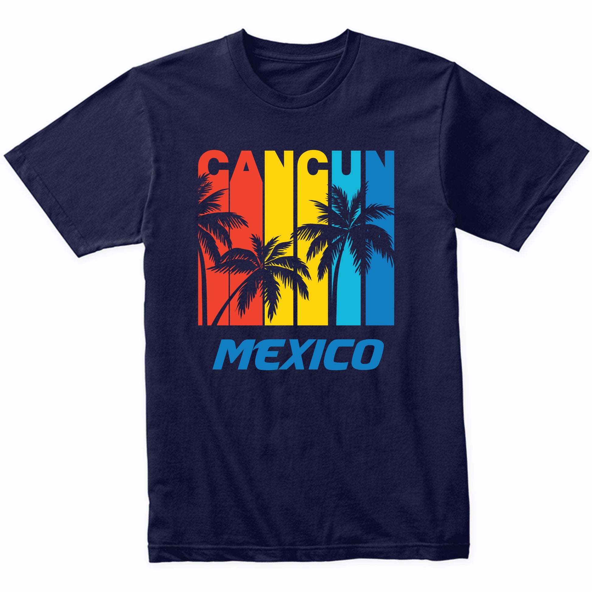 Retro Cancun Mexico Palm Trees Vacation T-Shirt
