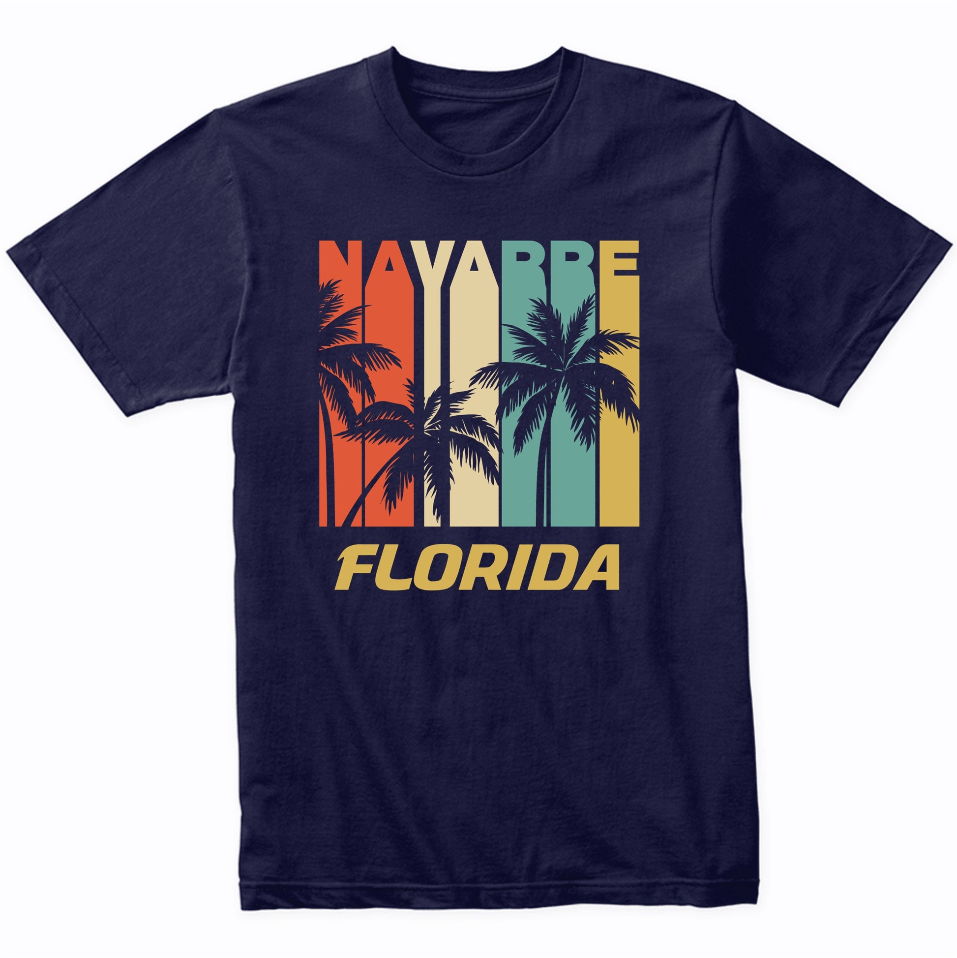 Retro Navarre Florida Palm Trees Vacation T-Shirt