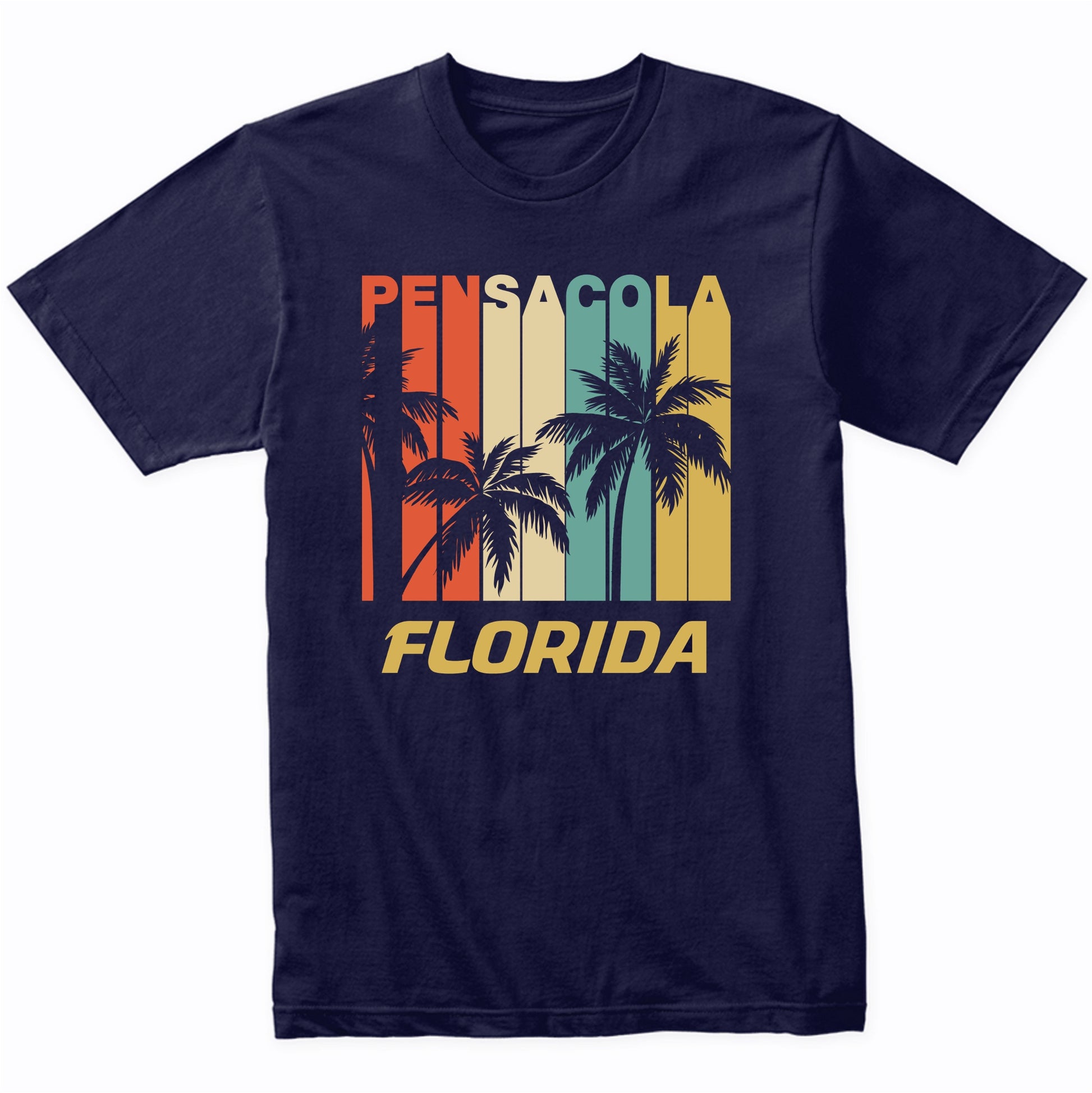 Retro Pensacola Florida Palm Trees Vacation T-Shirt