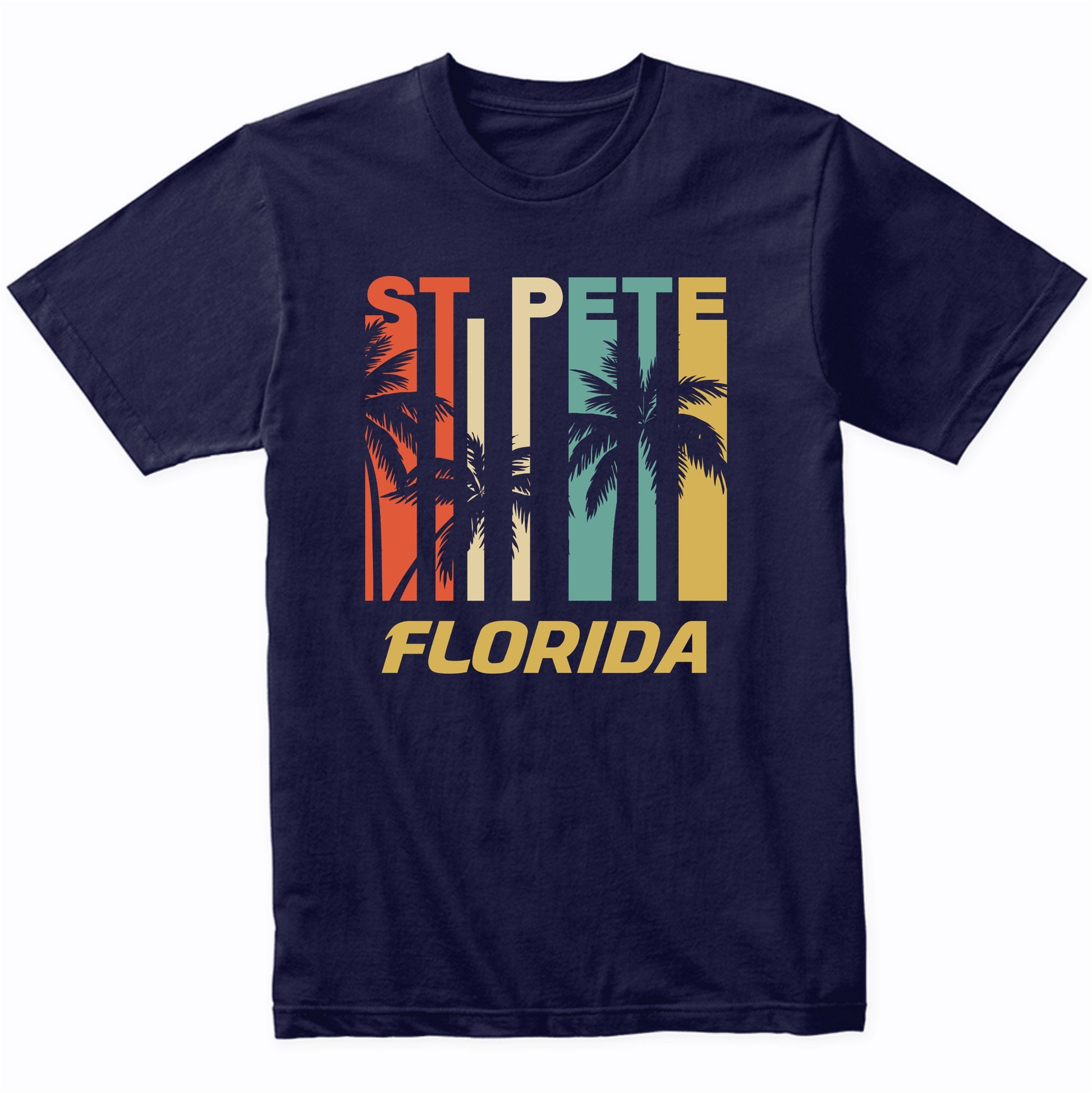 Retro St. Pete Florida Palm Trees Vacation T-Shirt