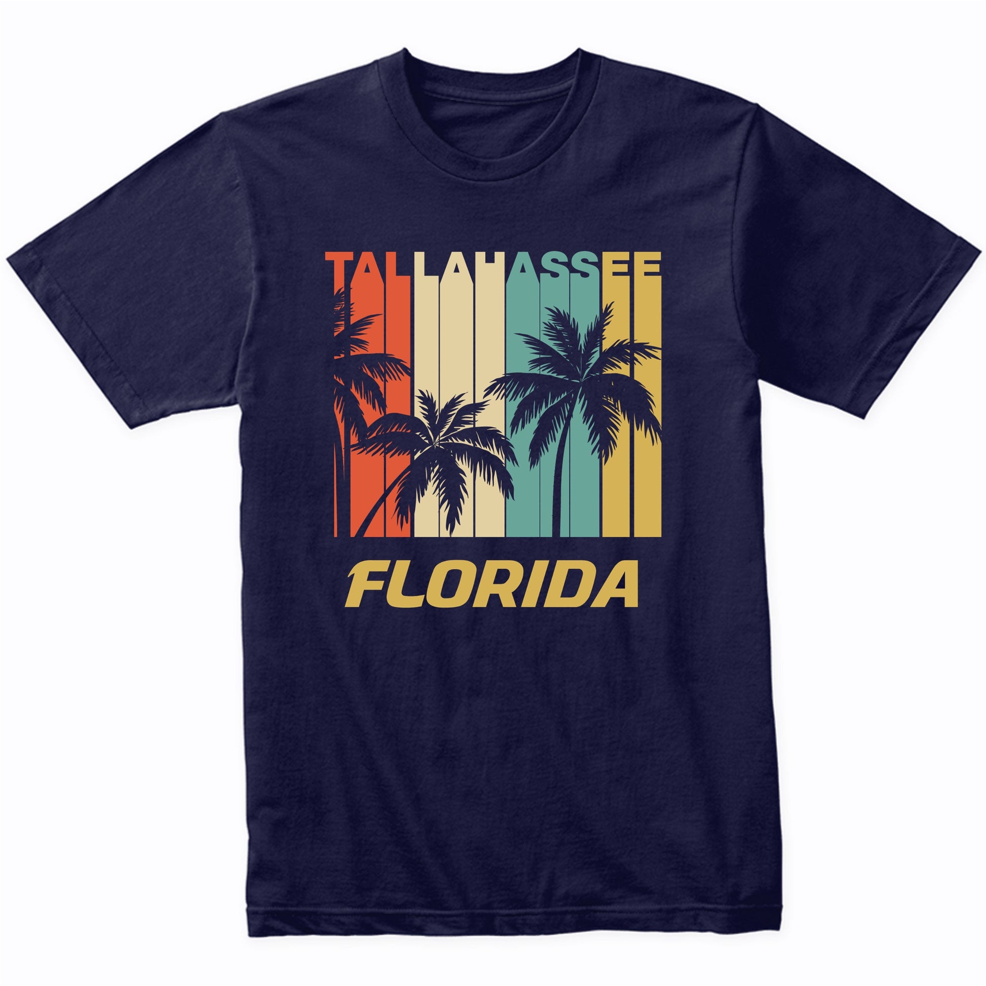 Retro Tallahassee Florida Palm Trees Vacation T-Shirt