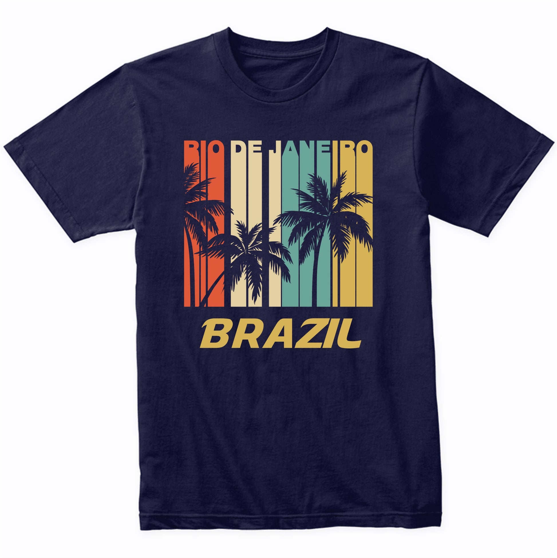 Retro Rio de Janeiro Brazil Palm Trees Vacation T-Shirt