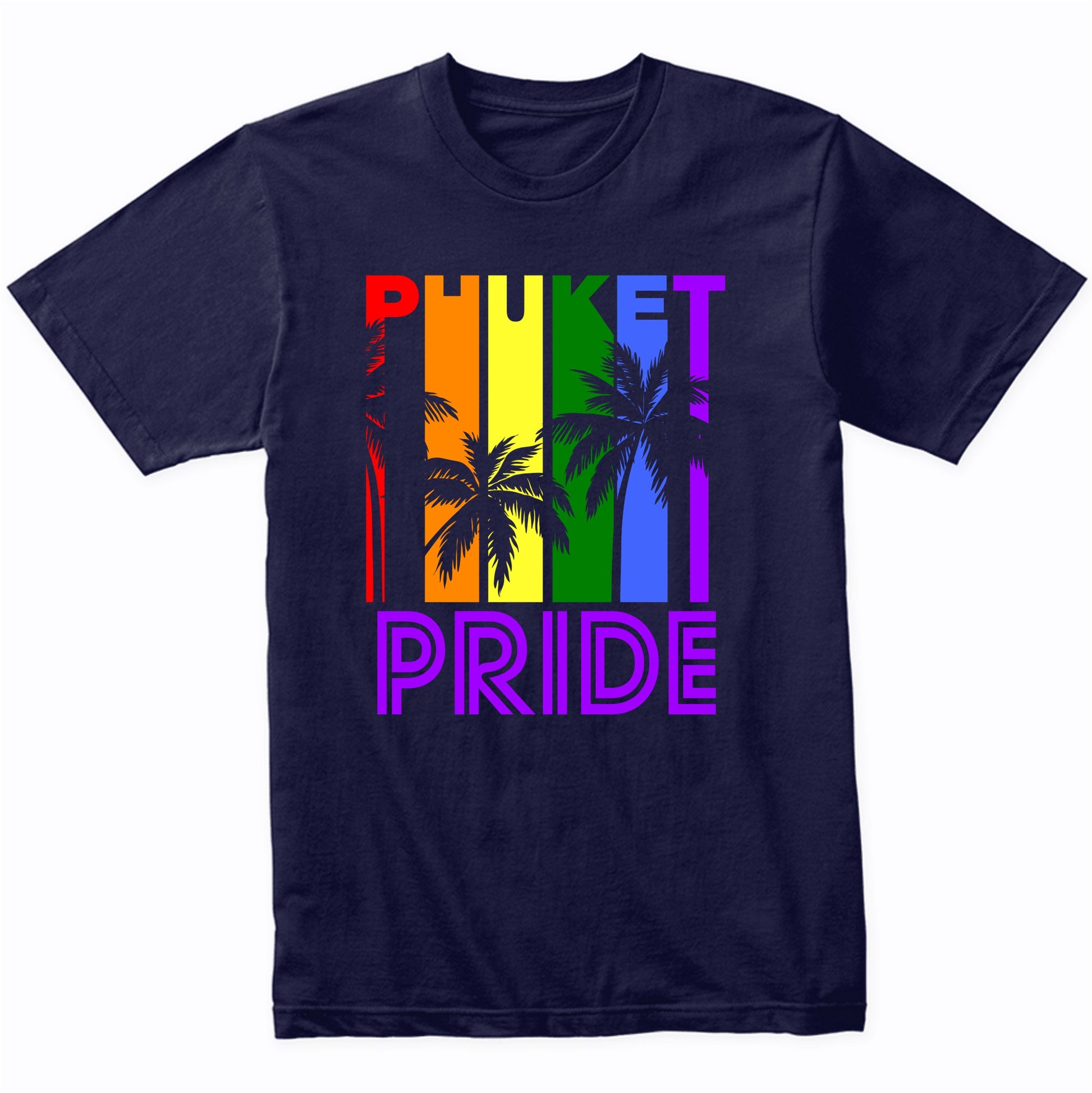 Phuket Pride Gay Pride LGBTQ Rainbow Palm Trees T-Shirt