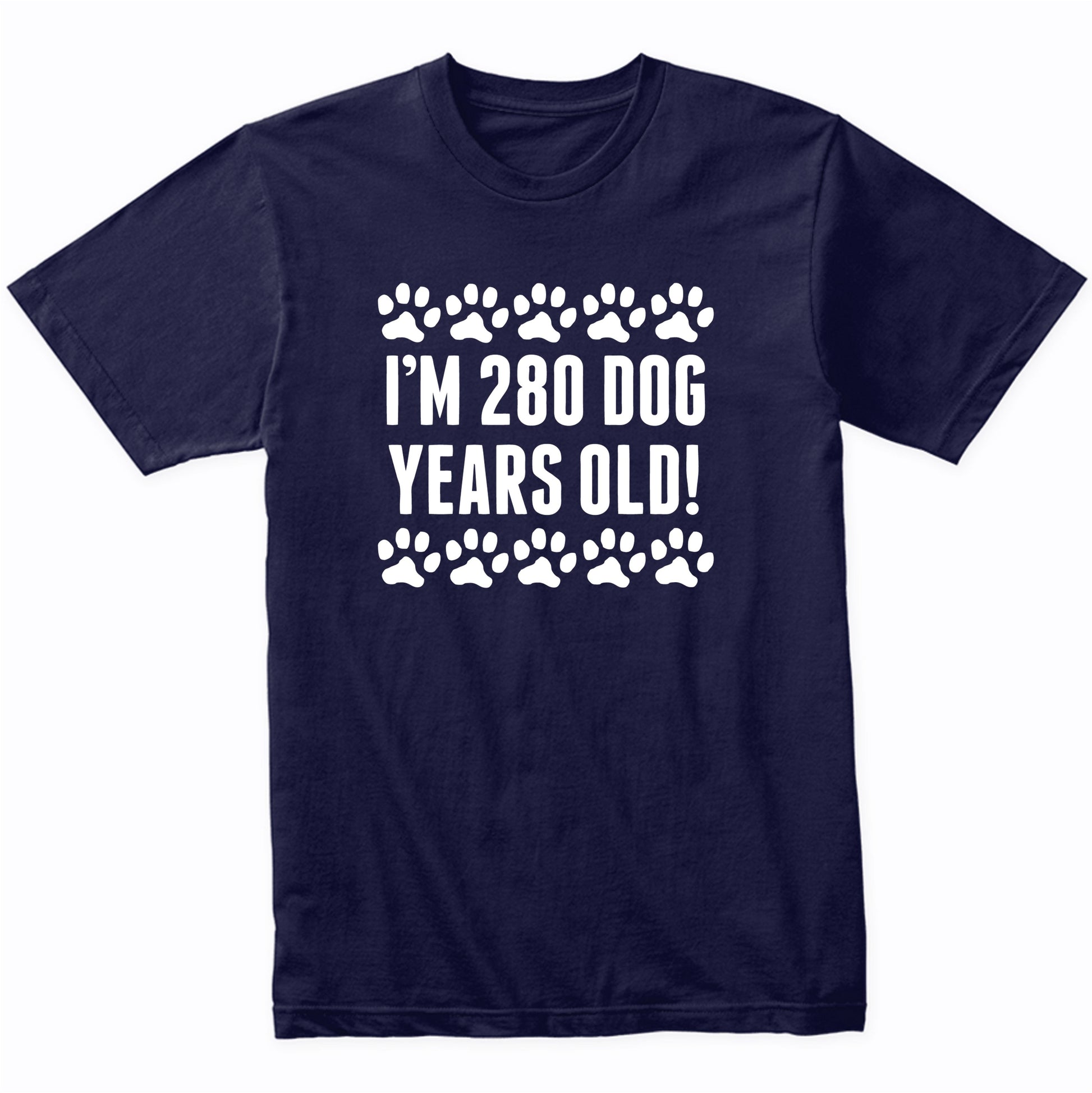 280 Dog Years Old Funny 40th Birthday Funny Math T-Shirt