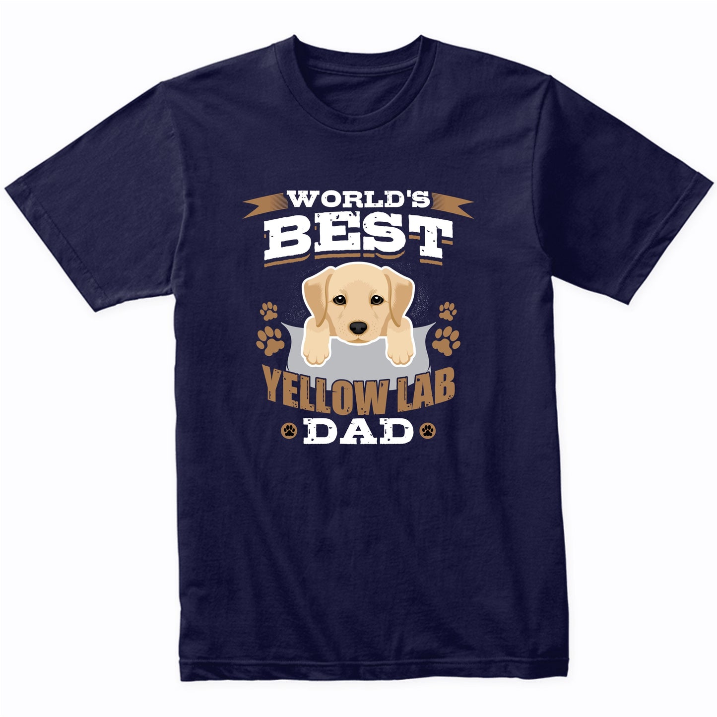 World's Best Yellow Lab Dad Dog Owner T-Shirt